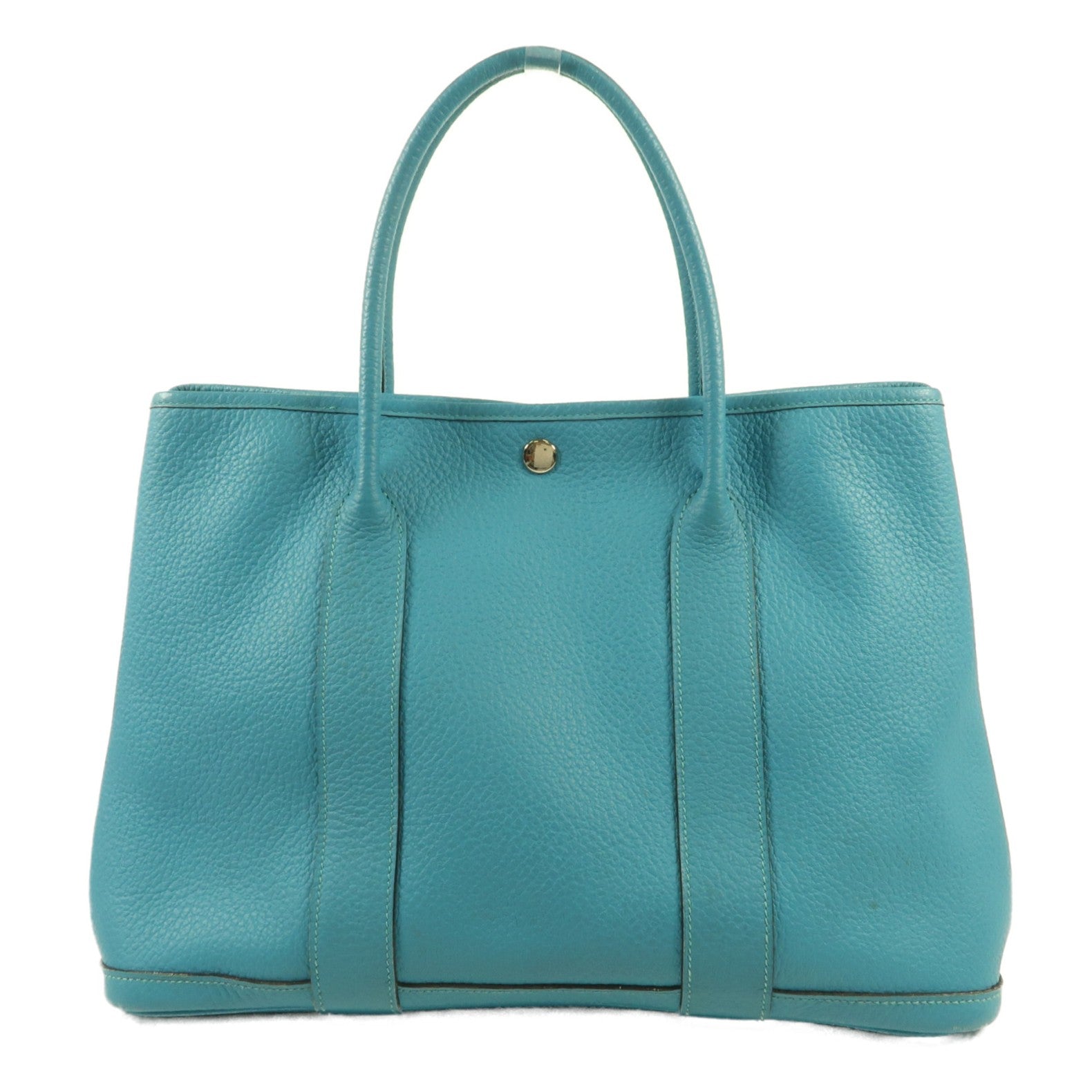 HERMES Country皮革Garden Party PM銀扣肩背袋Zanzibar