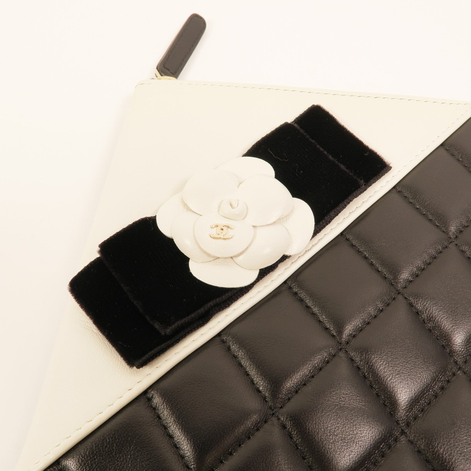 CHANEL 羊皮皮革Matelasse Coco Mark手拿包