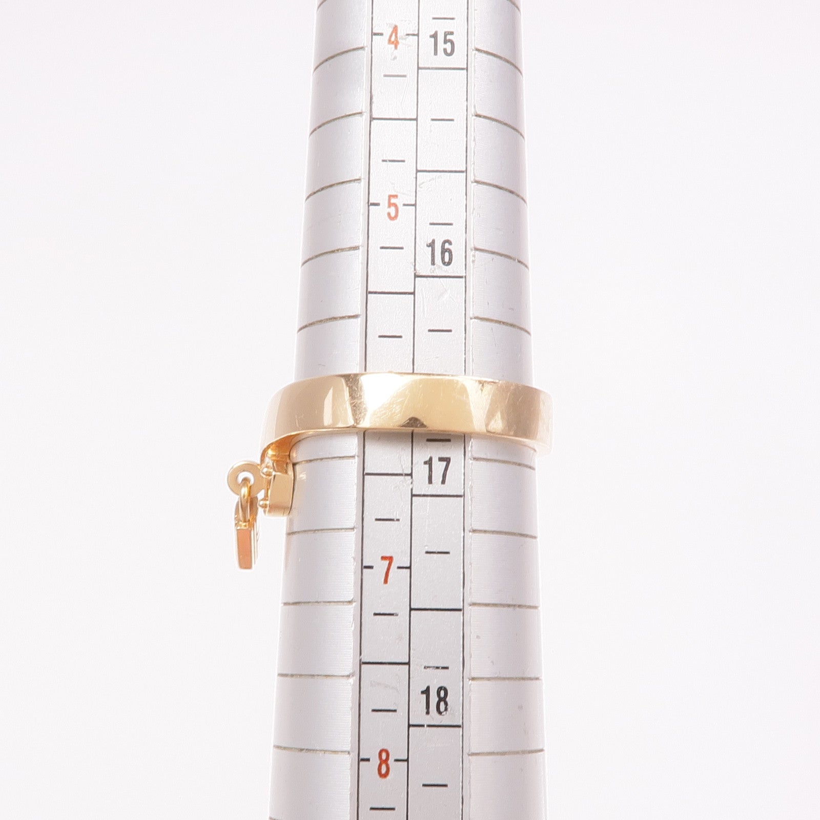 HERMES 18K玫瑰金Kelly Gavroche Ring戒指Hermes#52/US#6