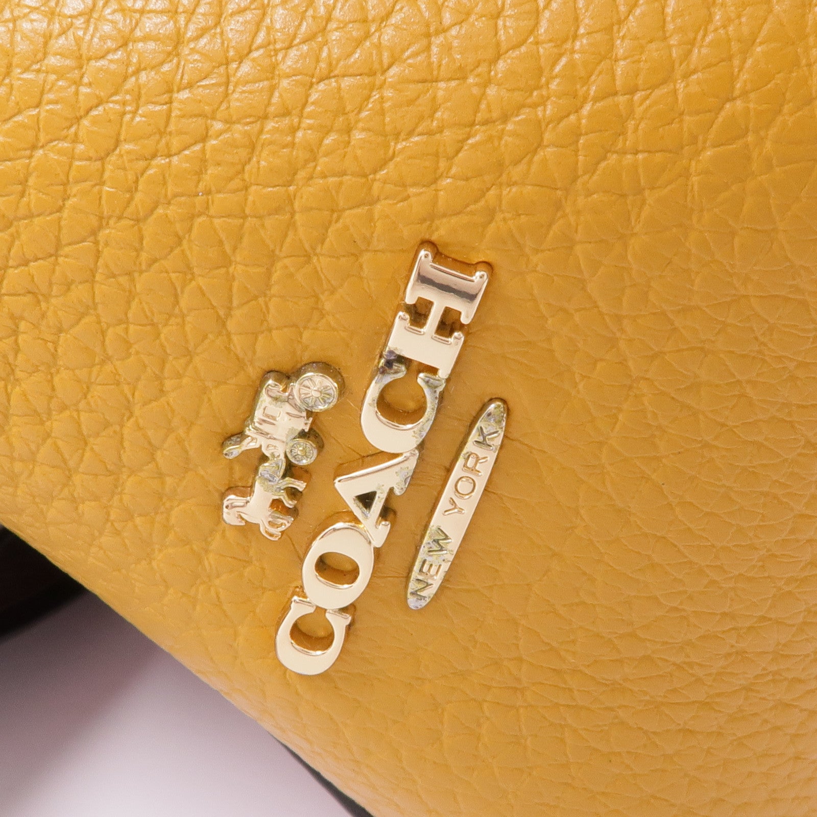 COACH 牛皮皮革2 Way Shoulder金扣手挽肩背兩用袋