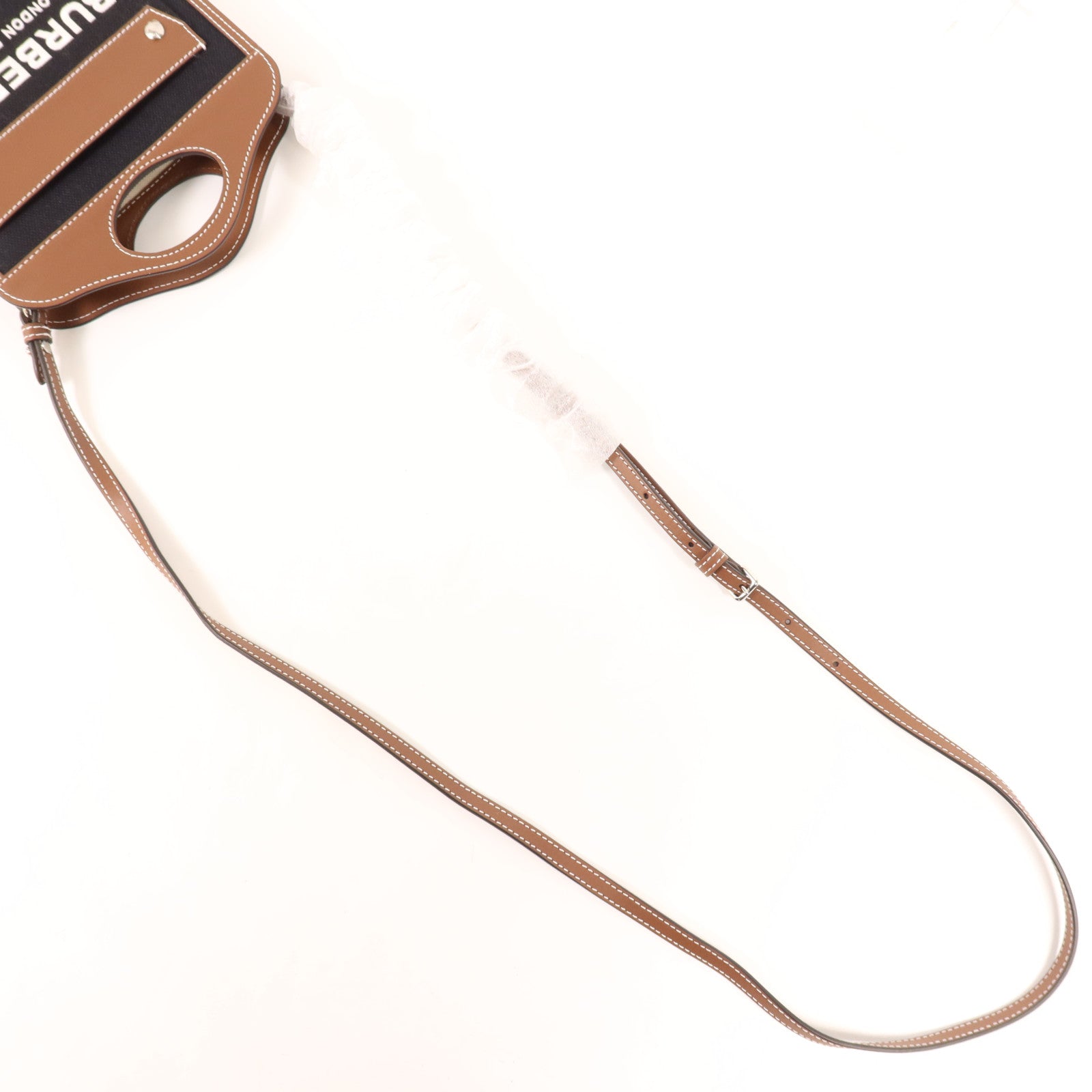 BURBERRY 帆布Shoulder Bag銀扣手挽肩背兩用袋