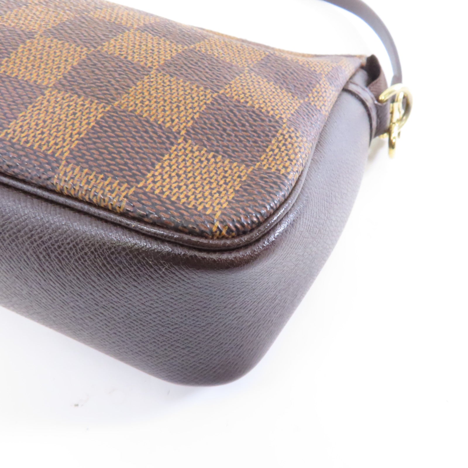 LOUIS VUITTON Damier Truth Makeup Bag金扣手挽袋啡色