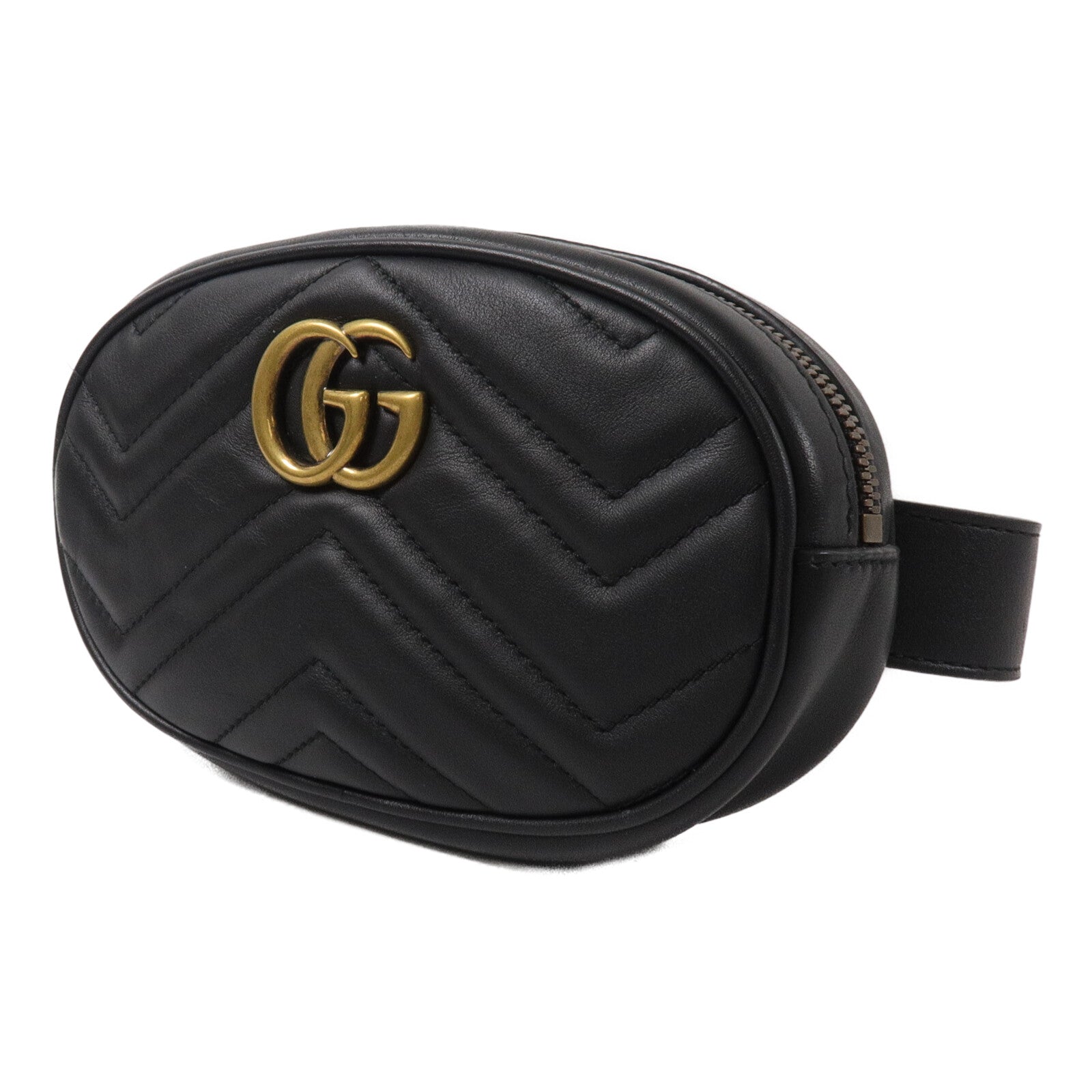 GUCCI 牛皮皮革GG Marmont Belt Bag腰包