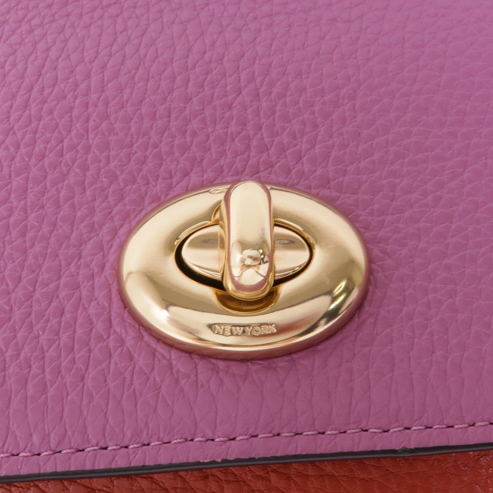 COACH 牛皮皮革2 Way Shoulder金扣手挽肩背兩用袋