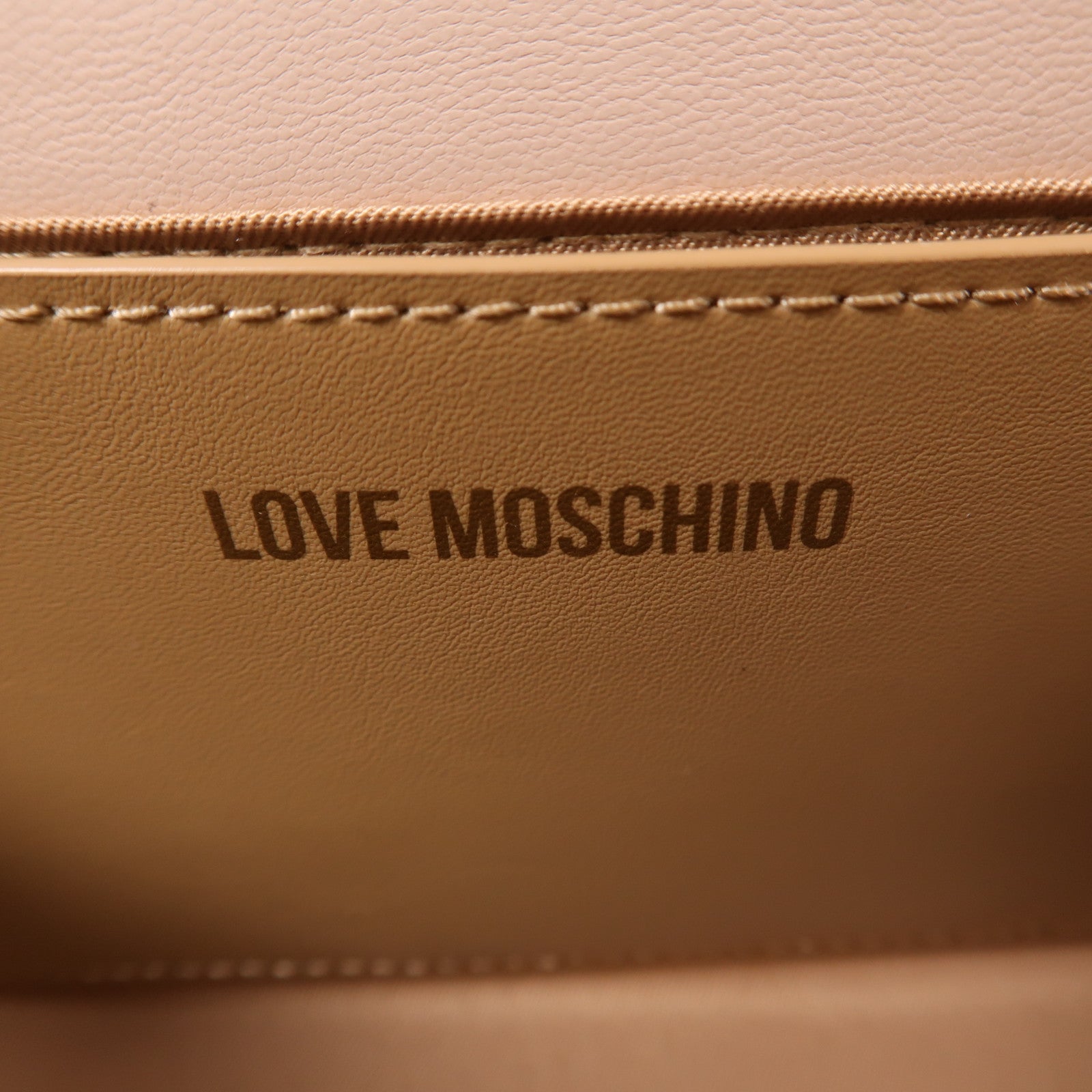 MOSCHINO 【激減優惠】羊皮皮革Chain Shoulder金扣鏈帶肩背袋