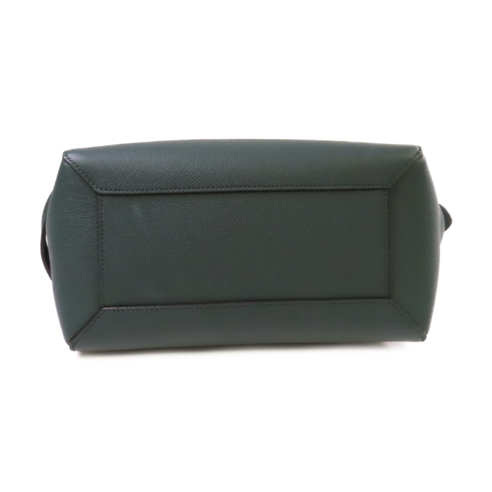 CELINE 牛皮皮革Belt 2Way Bag金扣手挽肩背兩用袋綠色