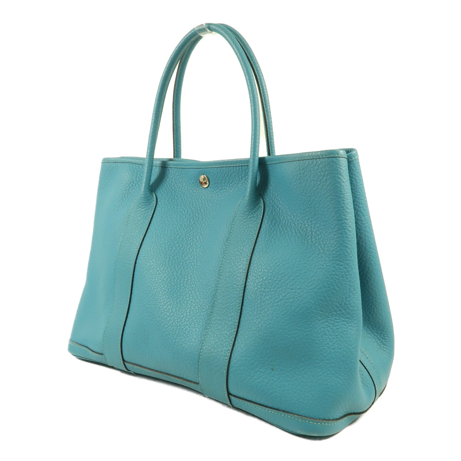 HERMES Country皮革Garden Party PM銀扣肩背袋Zanzibar