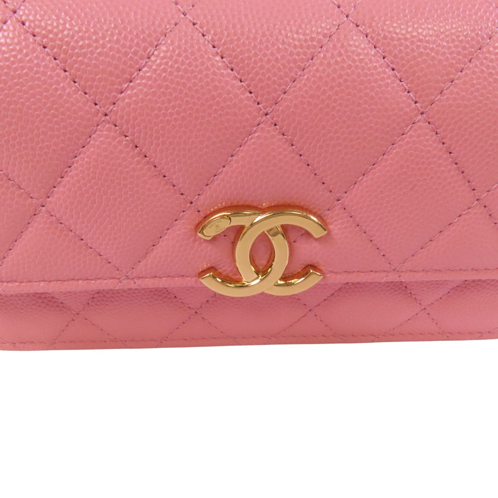 CHANEL 牛皮皮革Chain Shoulder Bag金扣鏈帶手挽肩背兩用袋