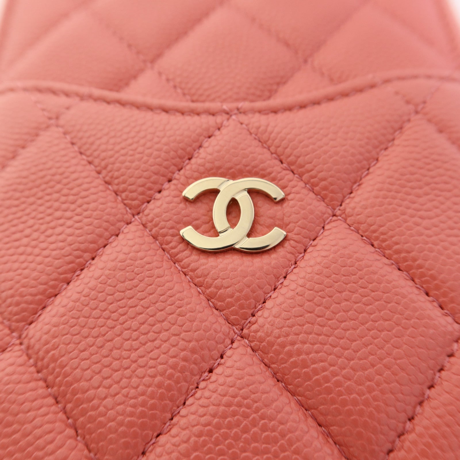 CHANEL 牛皮皮革Zipper Long Wallet銀扣長錢包