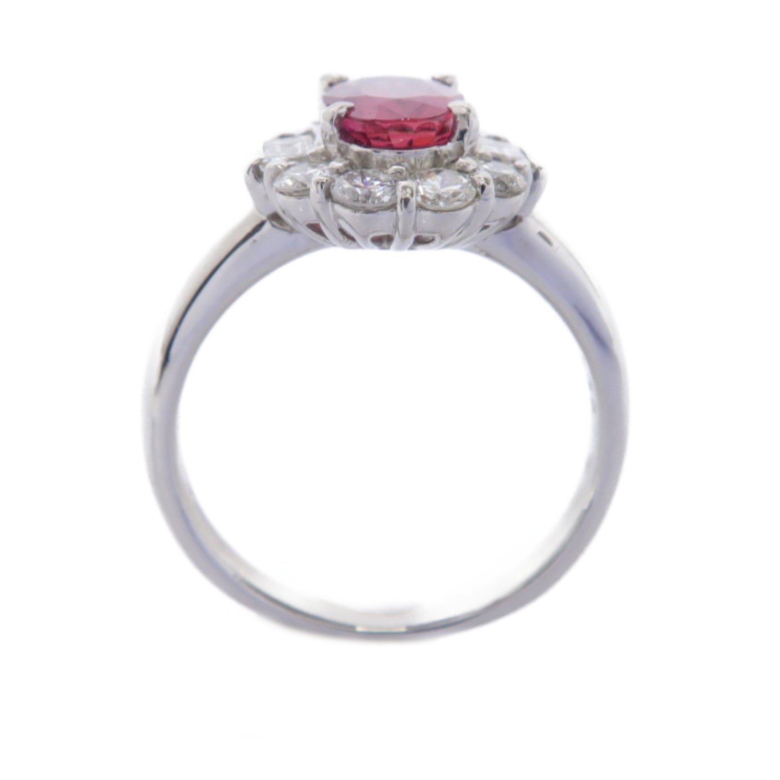 JEWELRY 【激減優惠】PT900鉑金Ruby Diamond Ring 1.39ct紅寶石/0.916ct鑽石戒指US#6.75