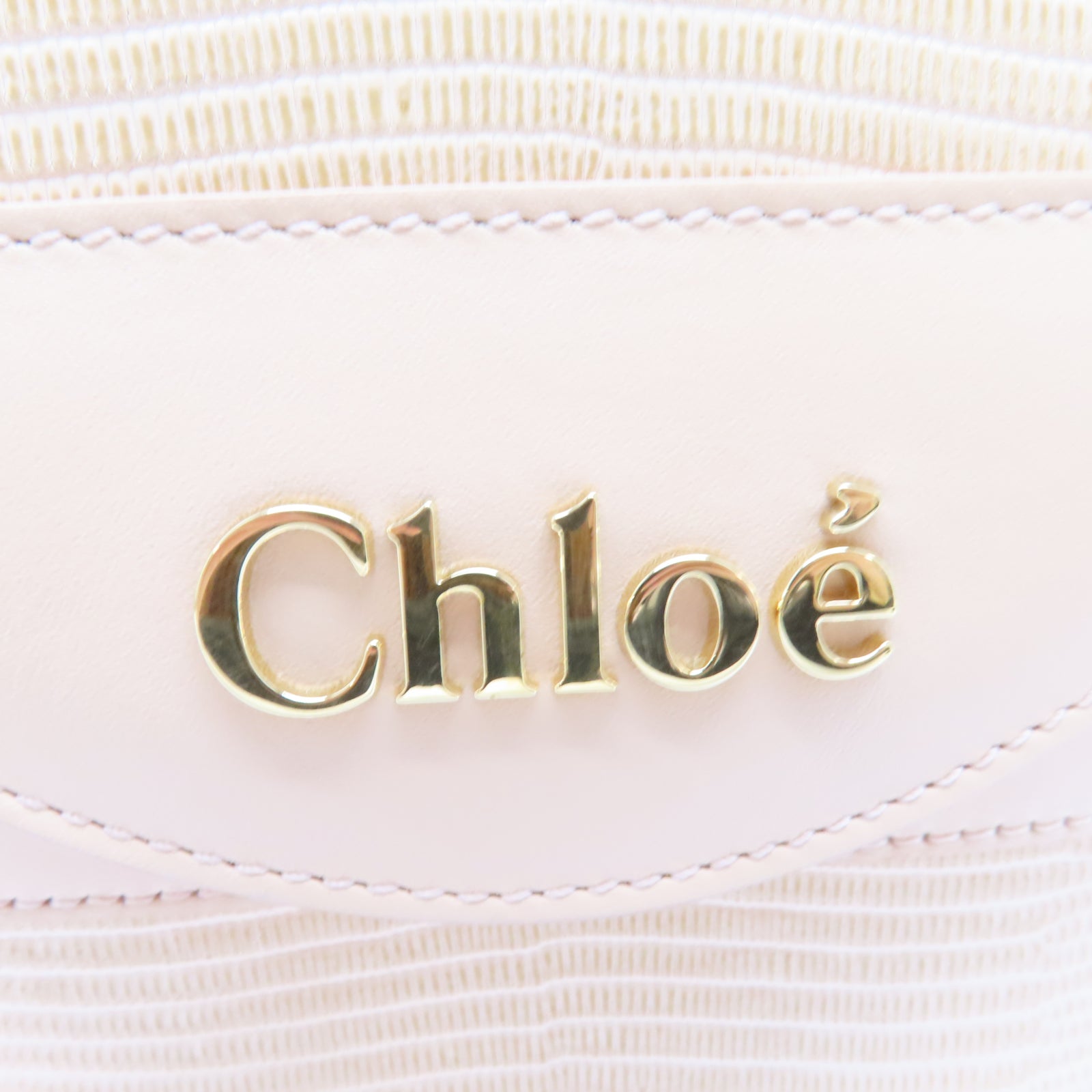 Chloe 【激減優惠】牛皮皮革Aby Lock金扣手挽鍊帶肩背兩用袋米色