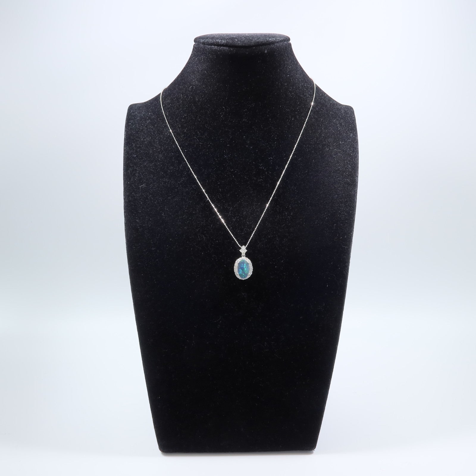 JEWELRY 18K白金Opal Diamond Necklace蛋白石/鑽石項鍊