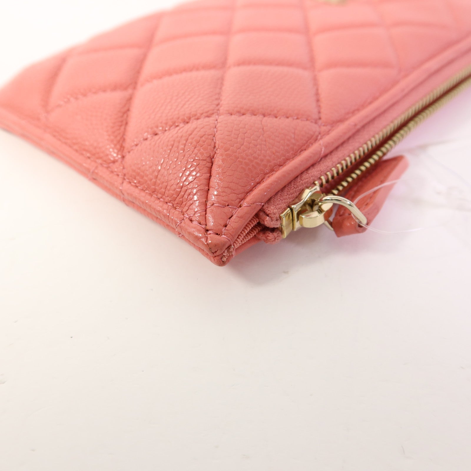 CHANEL 牛皮皮革Zipper Long Wallet銀扣長錢包