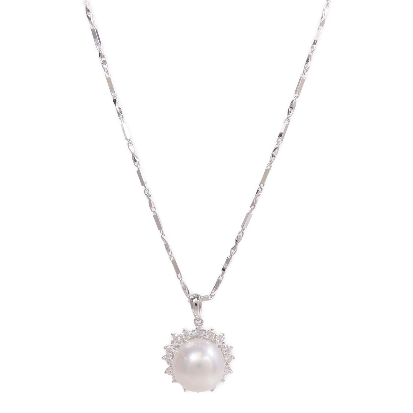 JEWELRY 18K白金Pearl Diamond Necklace珍珠/鑽石項鍊