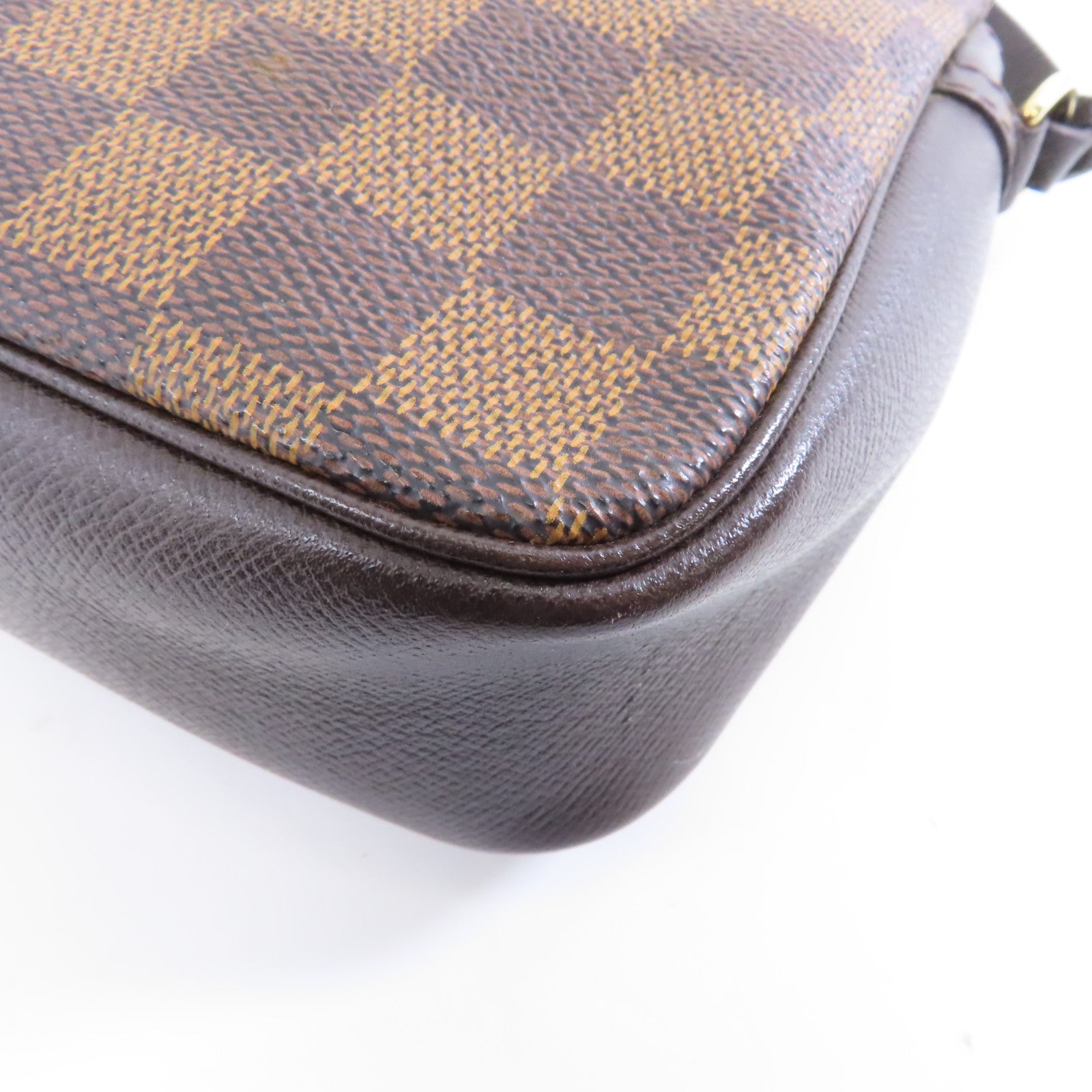 LOUIS VUITTON Damier Truth Makeup Bag金扣手挽袋啡色