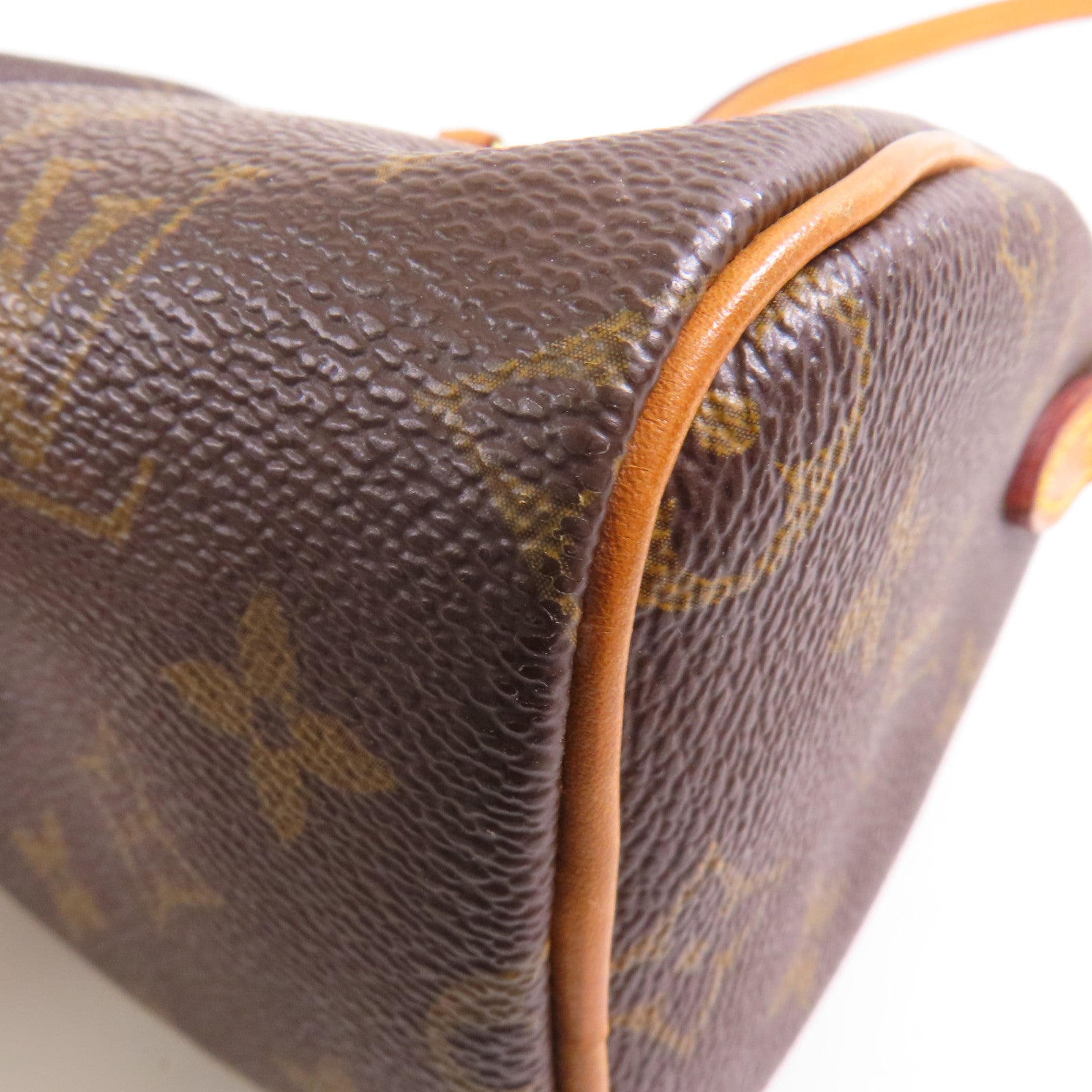 LOUIS VUITTON Monogram Nano Speedy金扣手挽肩背兩用袋棕色