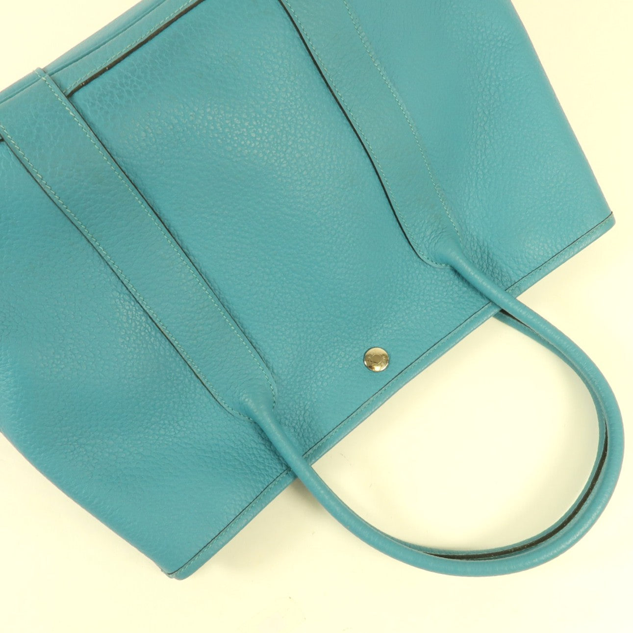 HERMES Country皮革Garden Party PM銀扣肩背袋Zanzibar