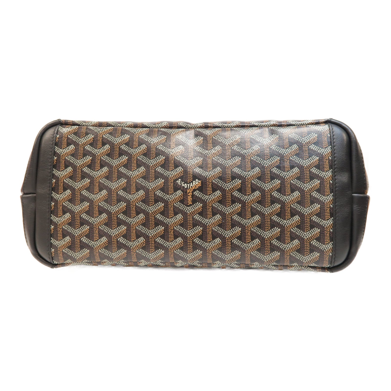 GOYARD 塗層帆布Artois PM銀扣肩背袋黑色/啡色