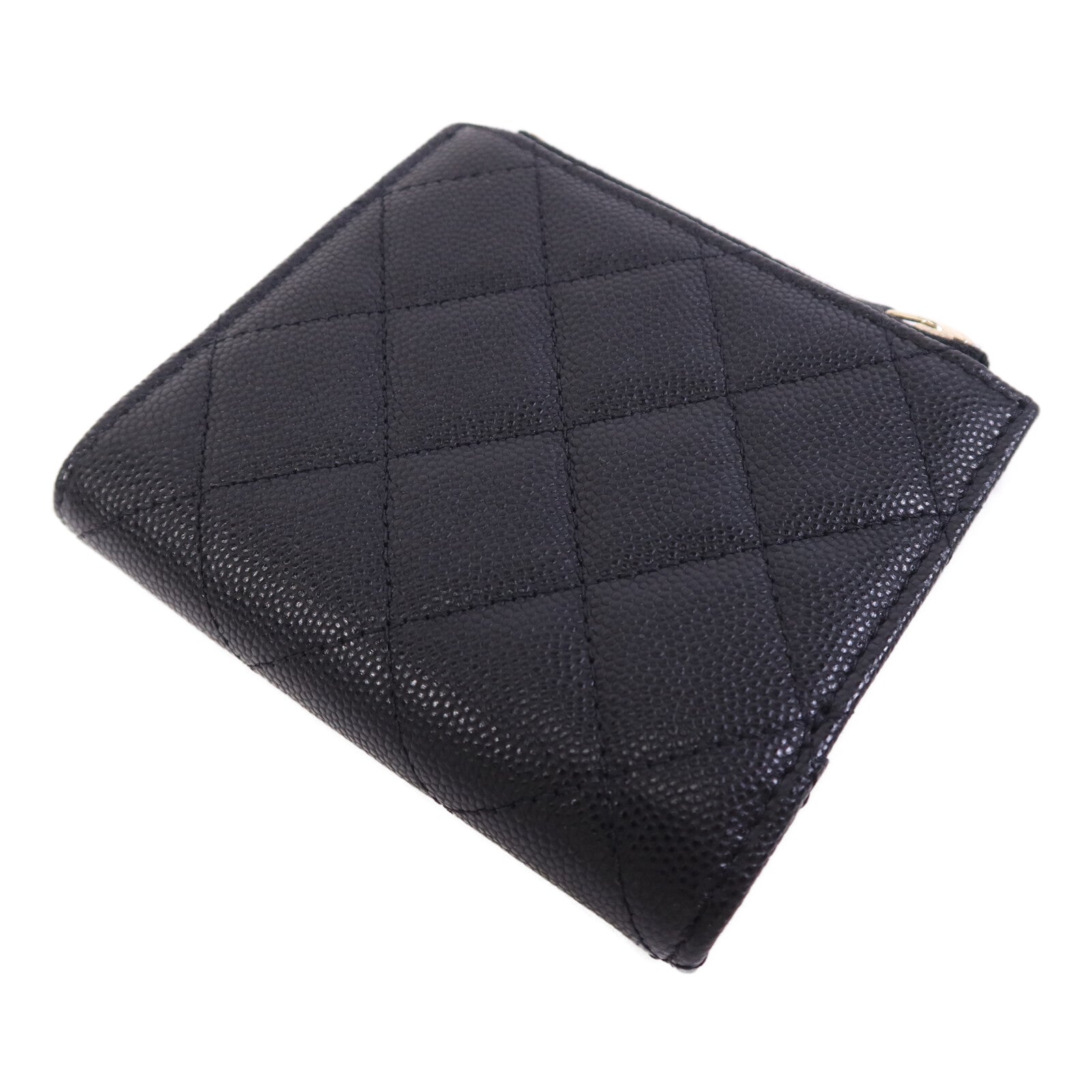 CHANEL 牛皮皮革Wallet金扣錢包