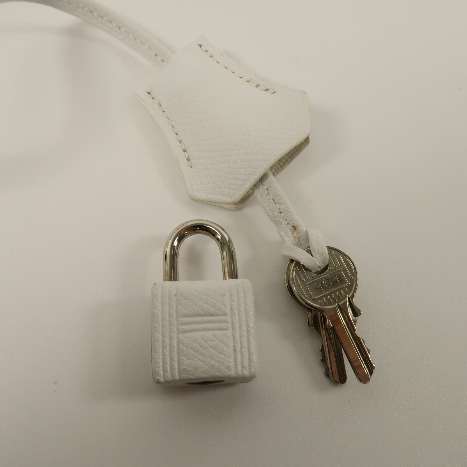 HERMES Epsom皮革Birkin 30手挽袋Blanc