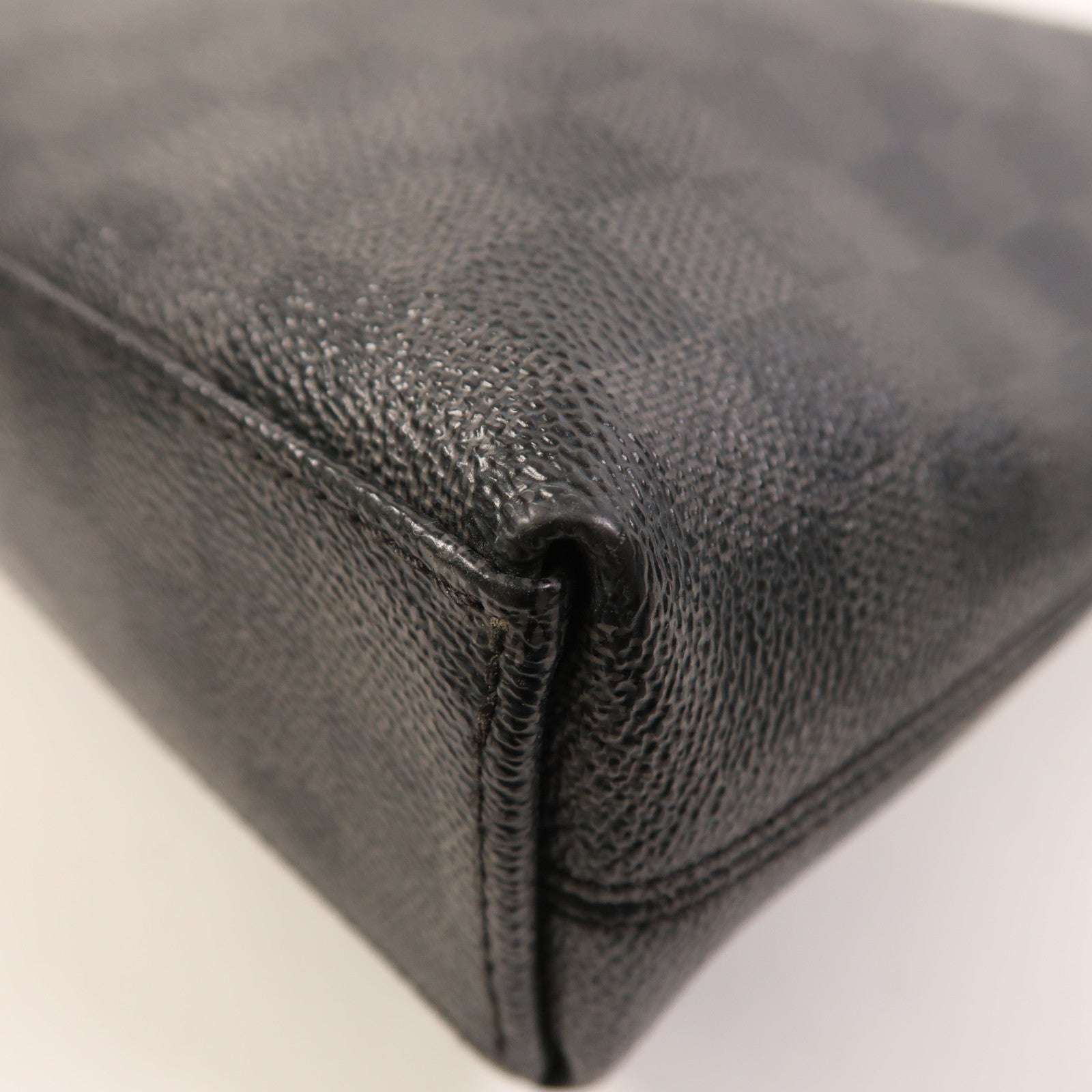 LOUIS VUITTON Damier Graphite Porte Document Jour Business Bag銀扣手挽袋