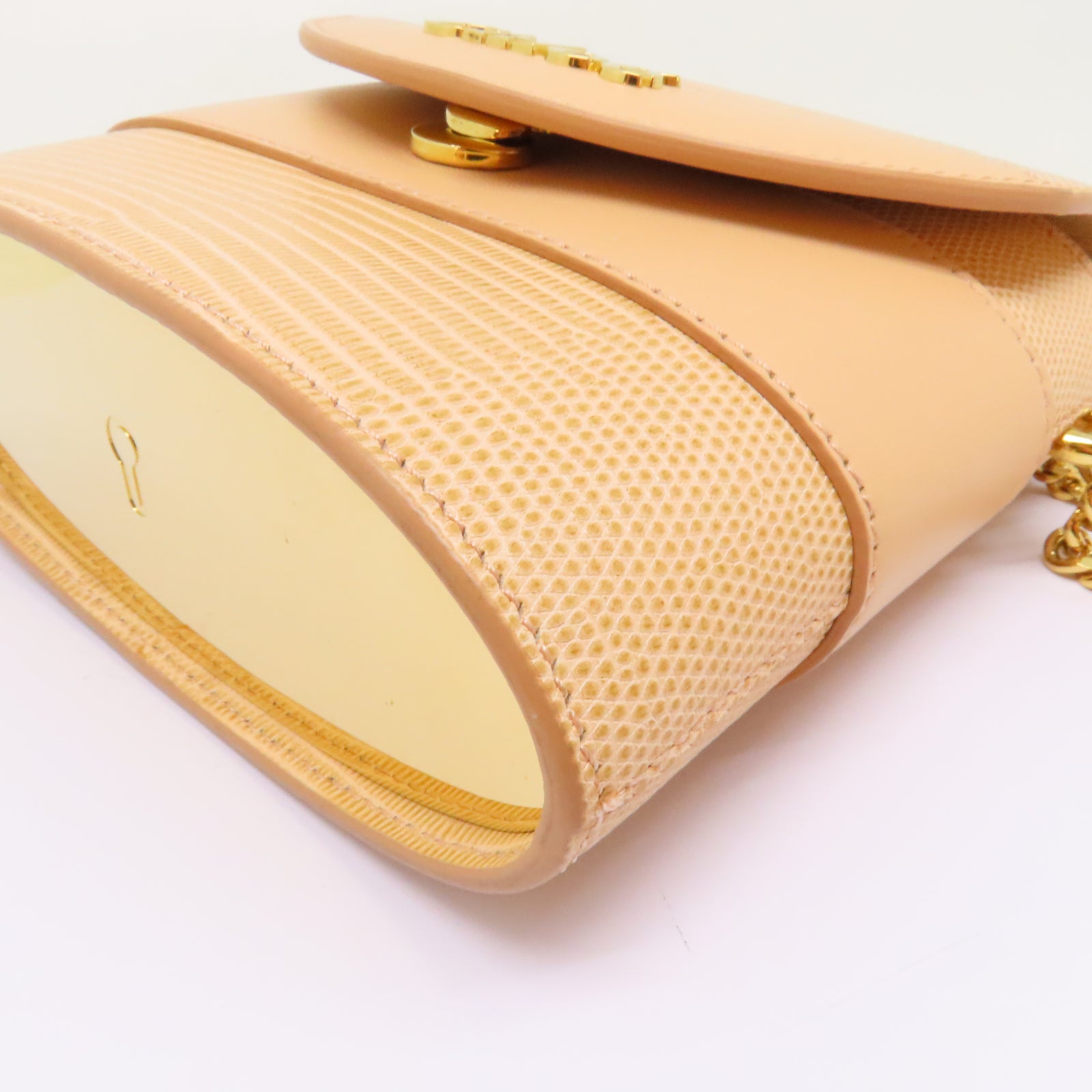 Chloe 【激減優惠】牛皮皮革Aby Lock金扣手挽鍊帶肩背兩用袋米色