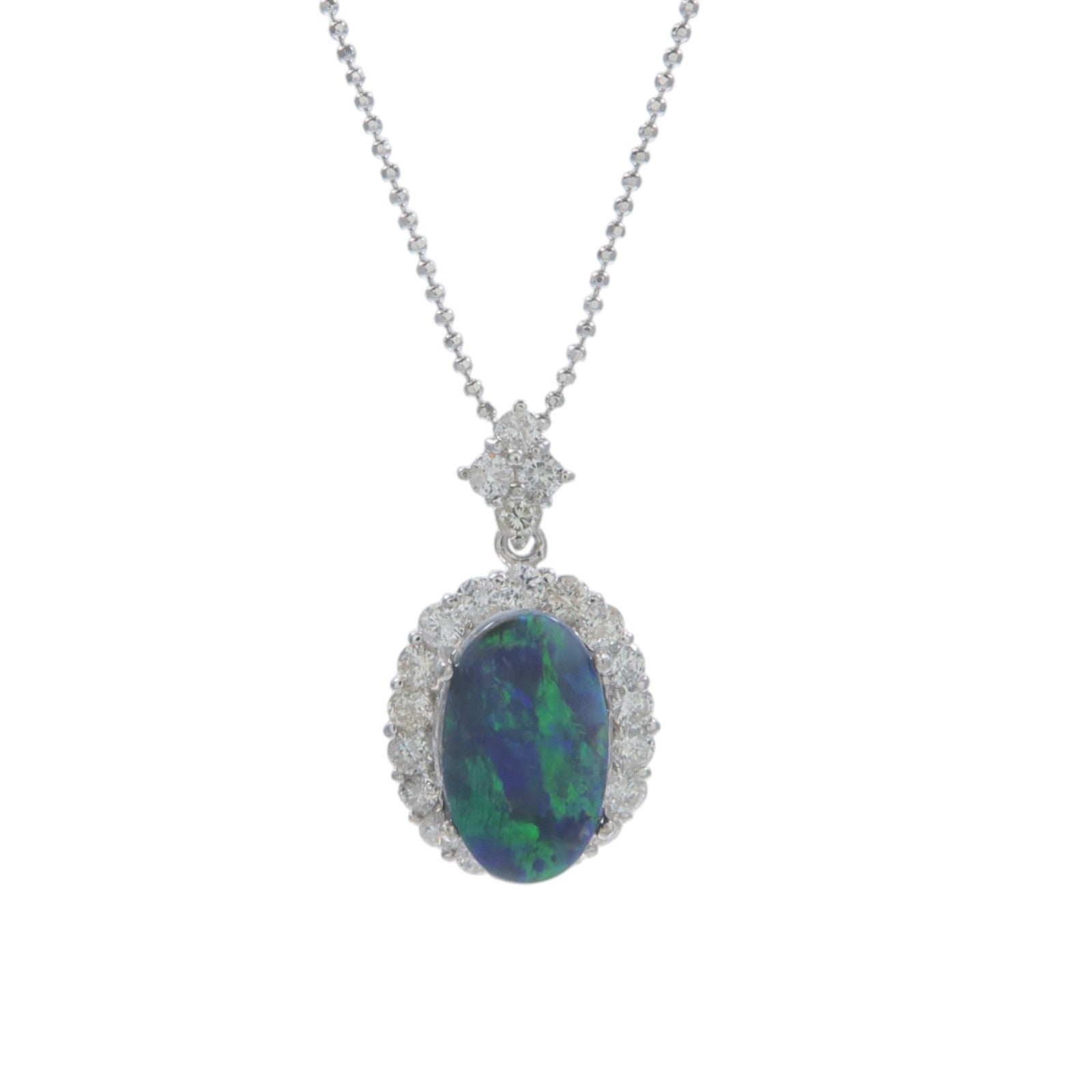 JEWELRY 18K白金Opal Diamond Necklace蛋白石/鑽石項鍊