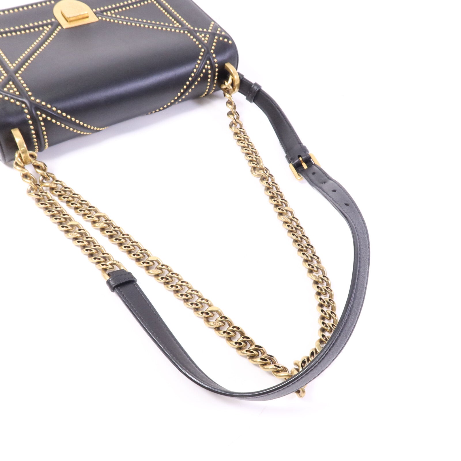 Dior 牛皮皮革Diorama金扣肩背袋