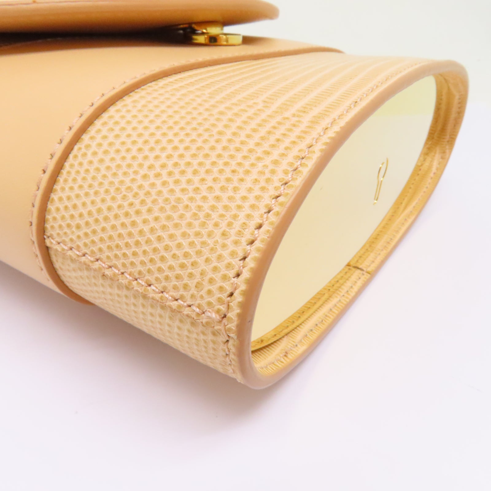 Chloe 【激減優惠】牛皮皮革Aby Lock金扣手挽鍊帶肩背兩用袋米色