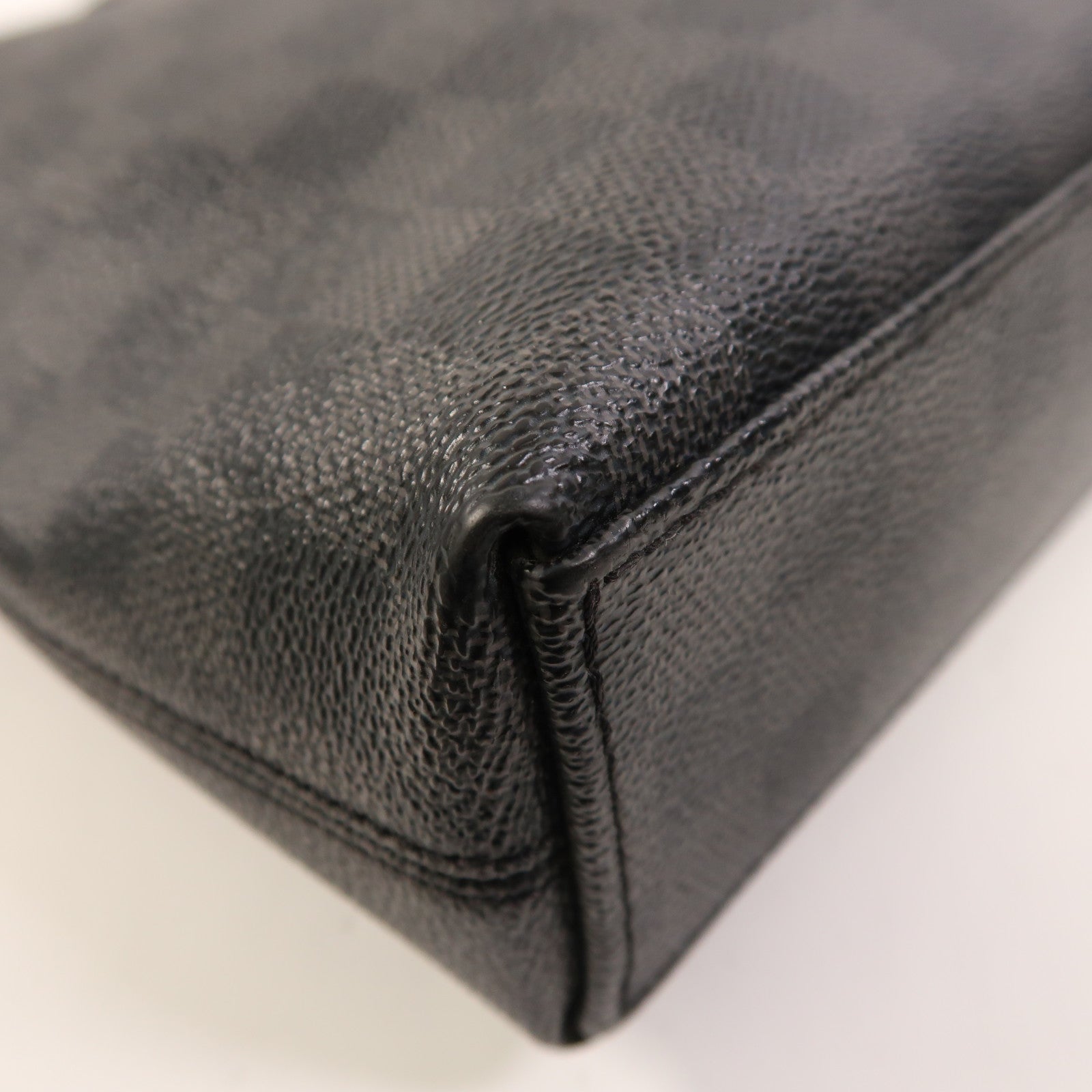 LOUIS VUITTON Damier Graphite Porte Document Jour Business Bag銀扣手挽袋