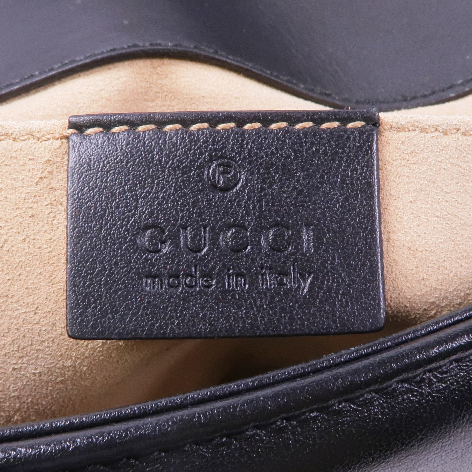 GUCCI 牛皮皮革GG Marmont金扣鏈帶肩背袋