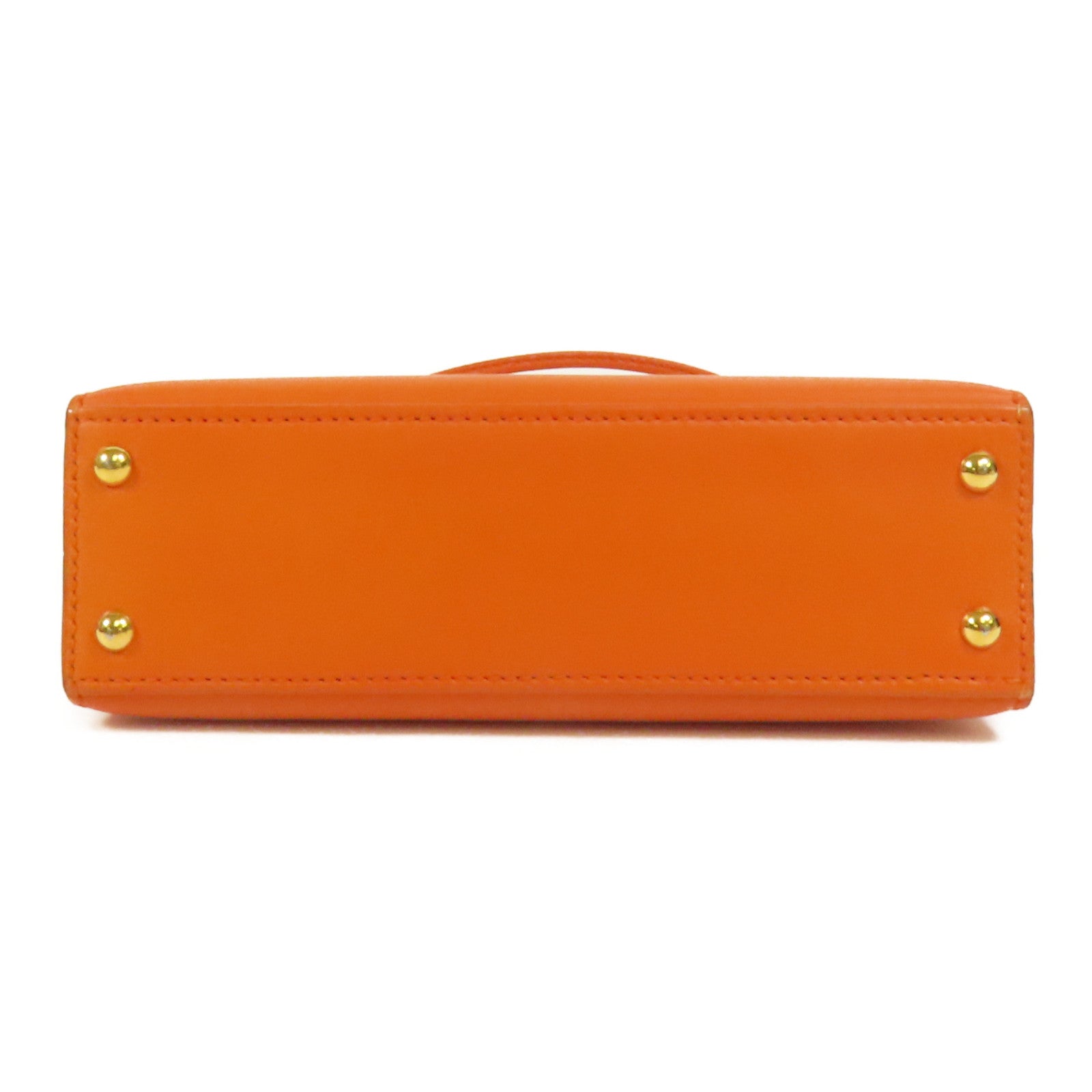 HERMES Swift皮革Kelly 15金扣手挽肩背兩用袋Orange