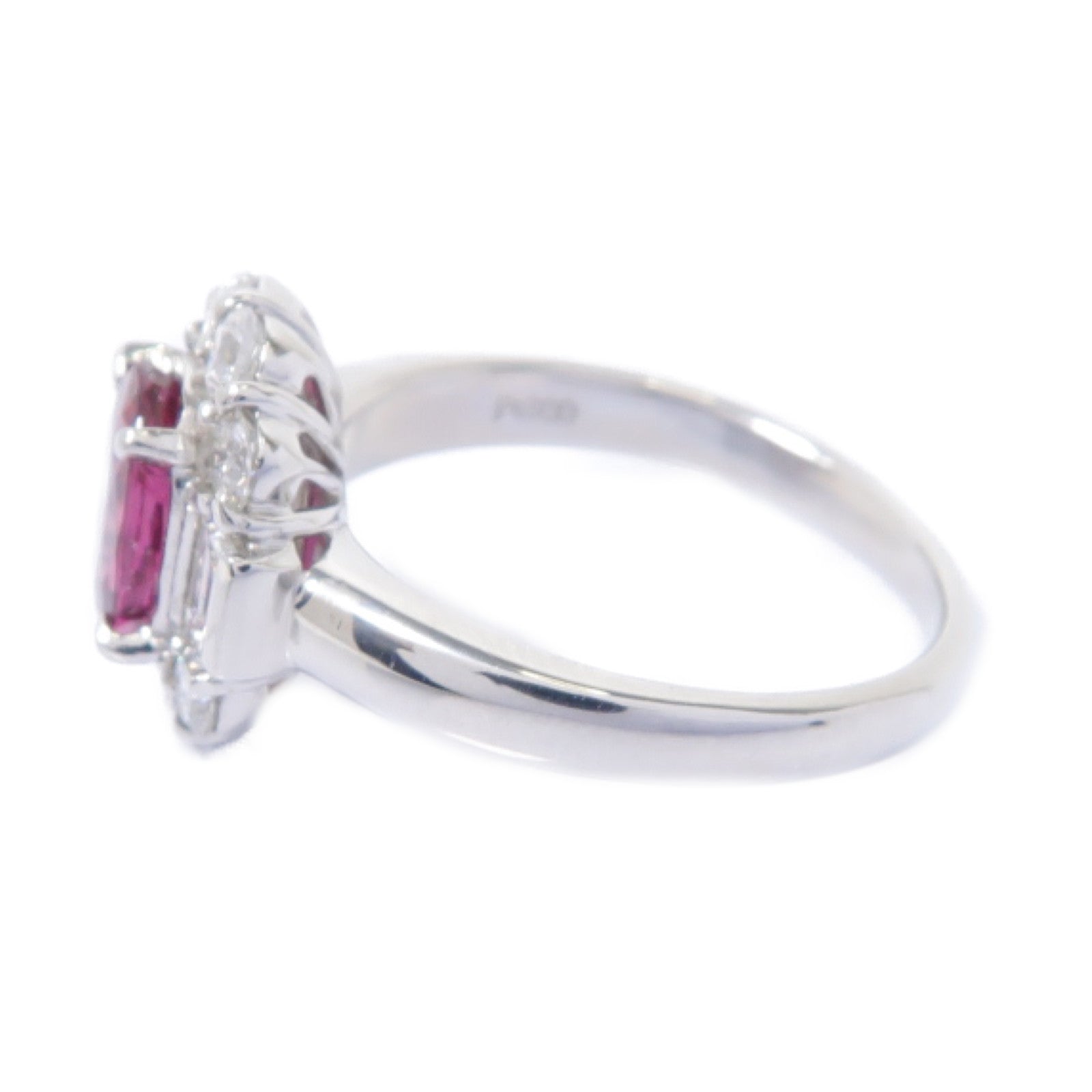 JEWELRY 【激減優惠】PT900鉑金Ruby Diamond Ring 1.39ct紅寶石/0.916ct鑽石戒指US#6.75
