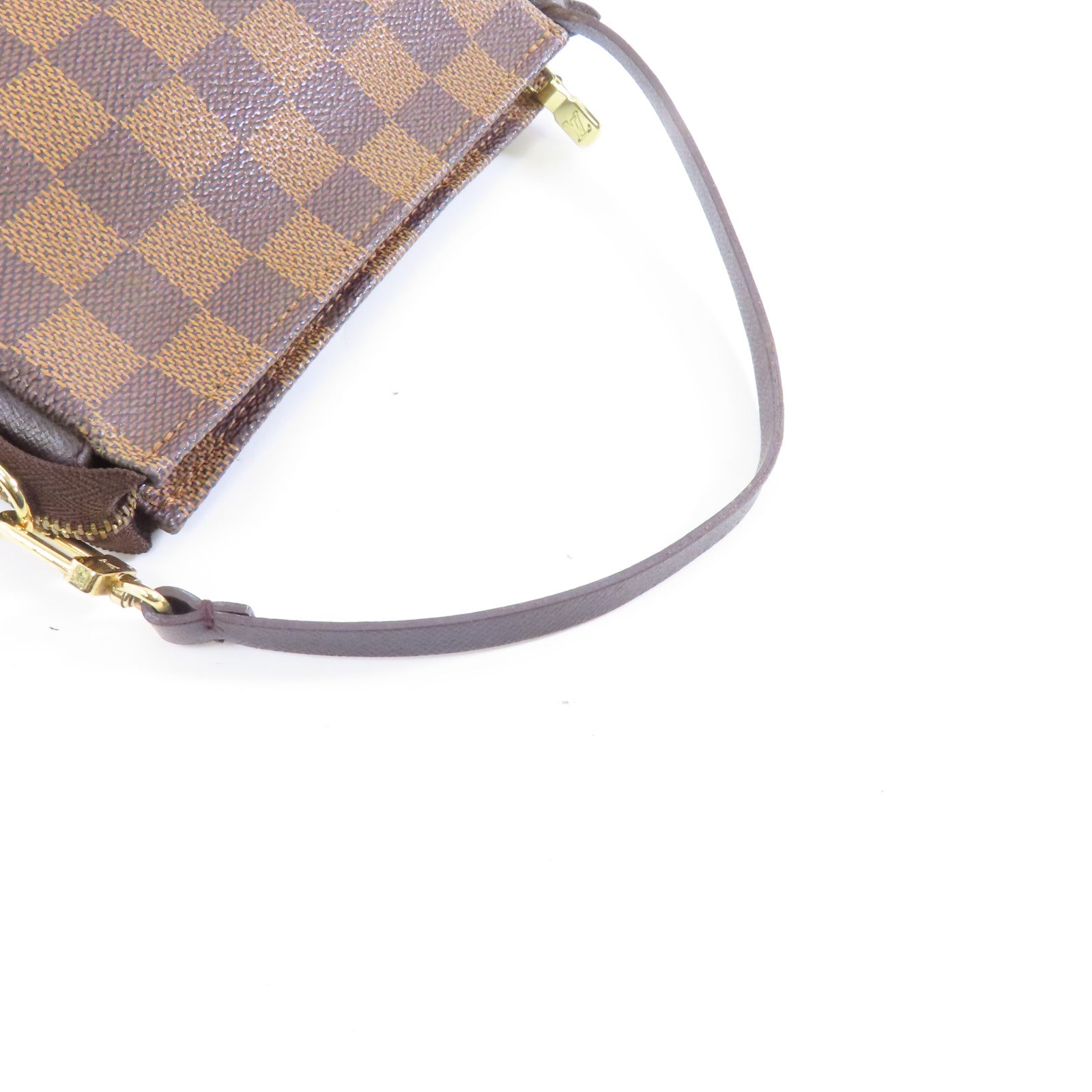 LOUIS VUITTON Damier Truth Makeup Bag金扣手挽袋啡色