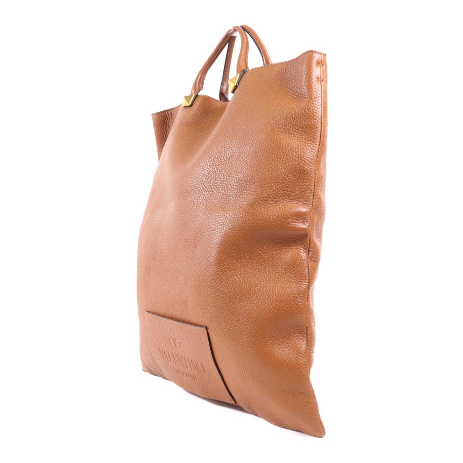 Valentino 牛皮皮革2 Way Shoulder Bag金扣手挽肩背兩用袋