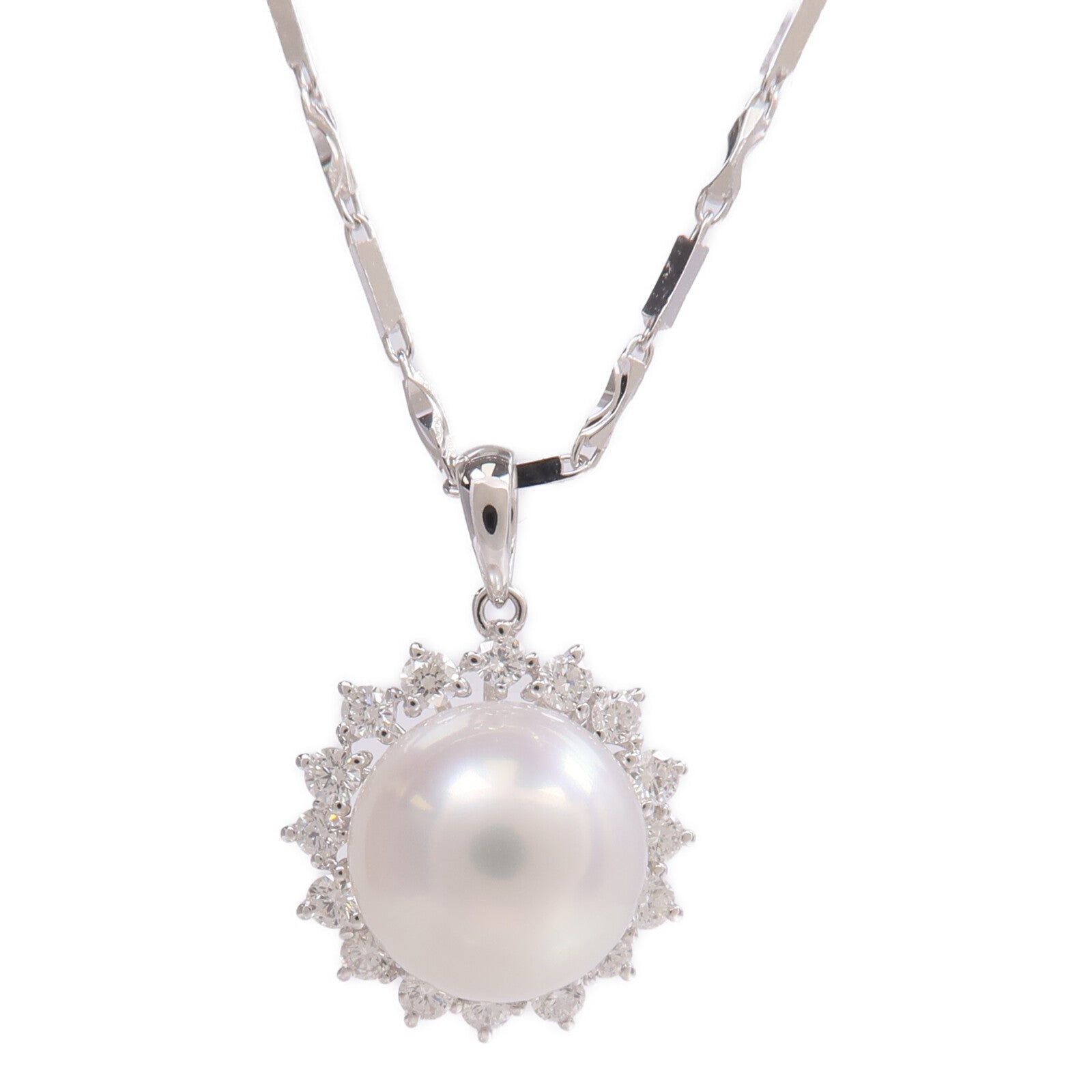JEWELRY 18K白金Pearl Diamond Necklace珍珠/鑽石項鍊