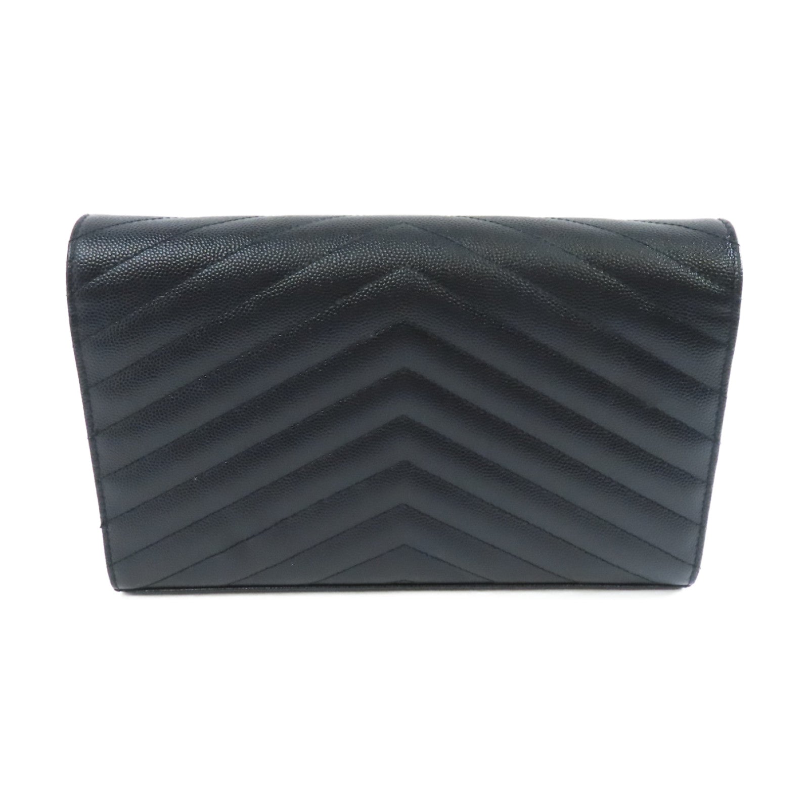 SAINT LAURENT 牛皮皮革Chain Shoulder Bag鏈帶肩背袋黑色