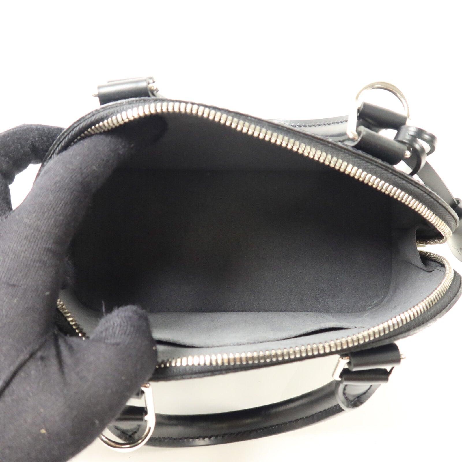 LOUIS VUITTON Epi Alma BB銀扣手挽肩背兩用袋