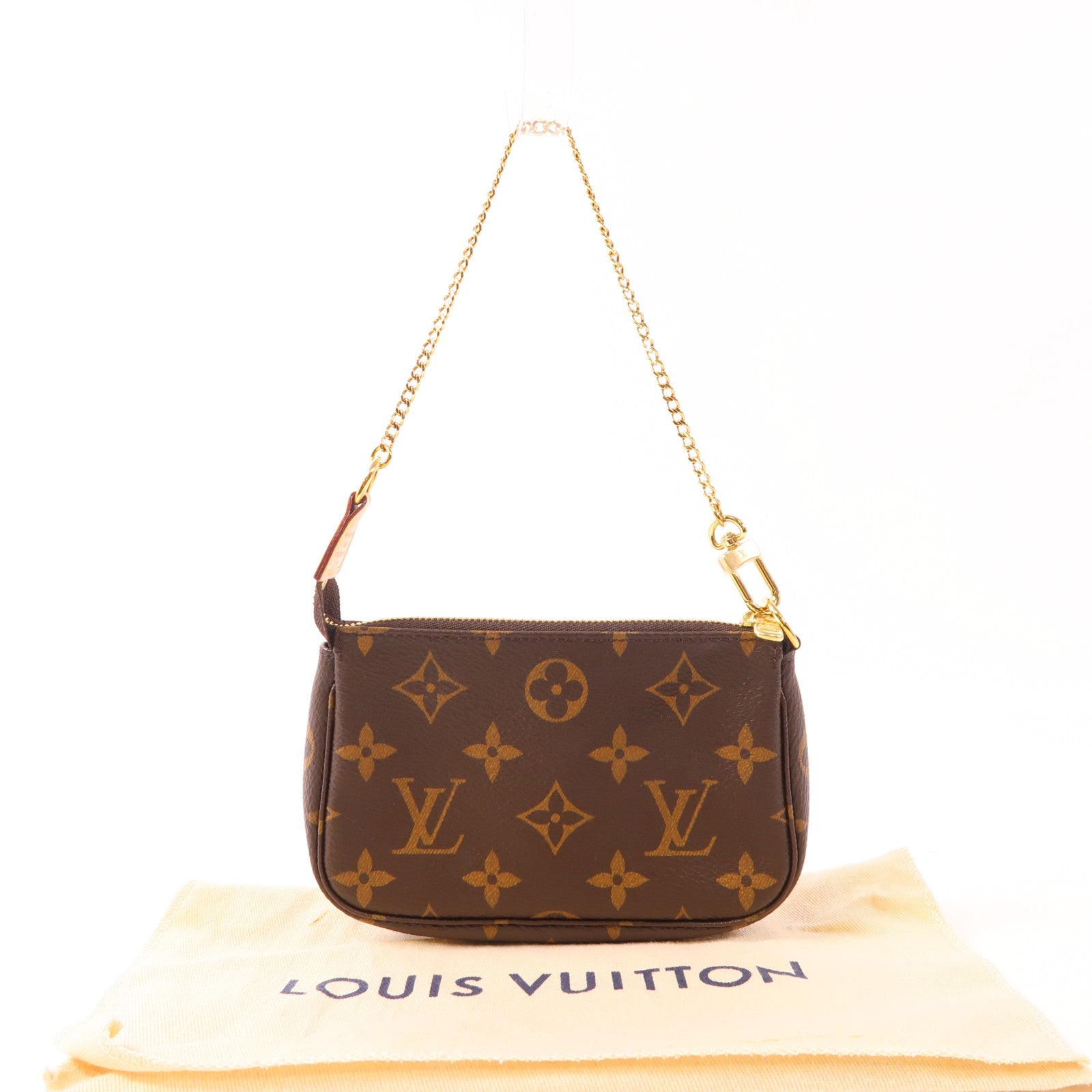 LOUIS VUITTON Monogram Mini Pochette Accessoires金扣手挽袋
