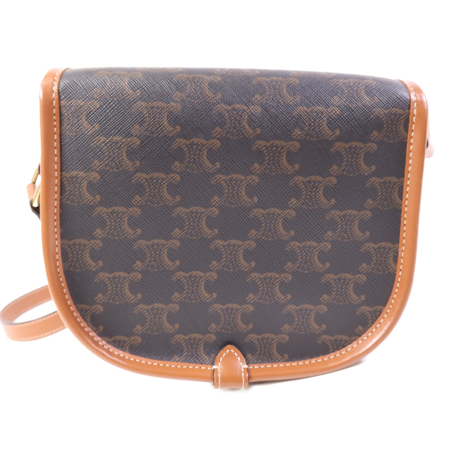 CELINE 塗層帆布Folco Bag金扣肩背袋