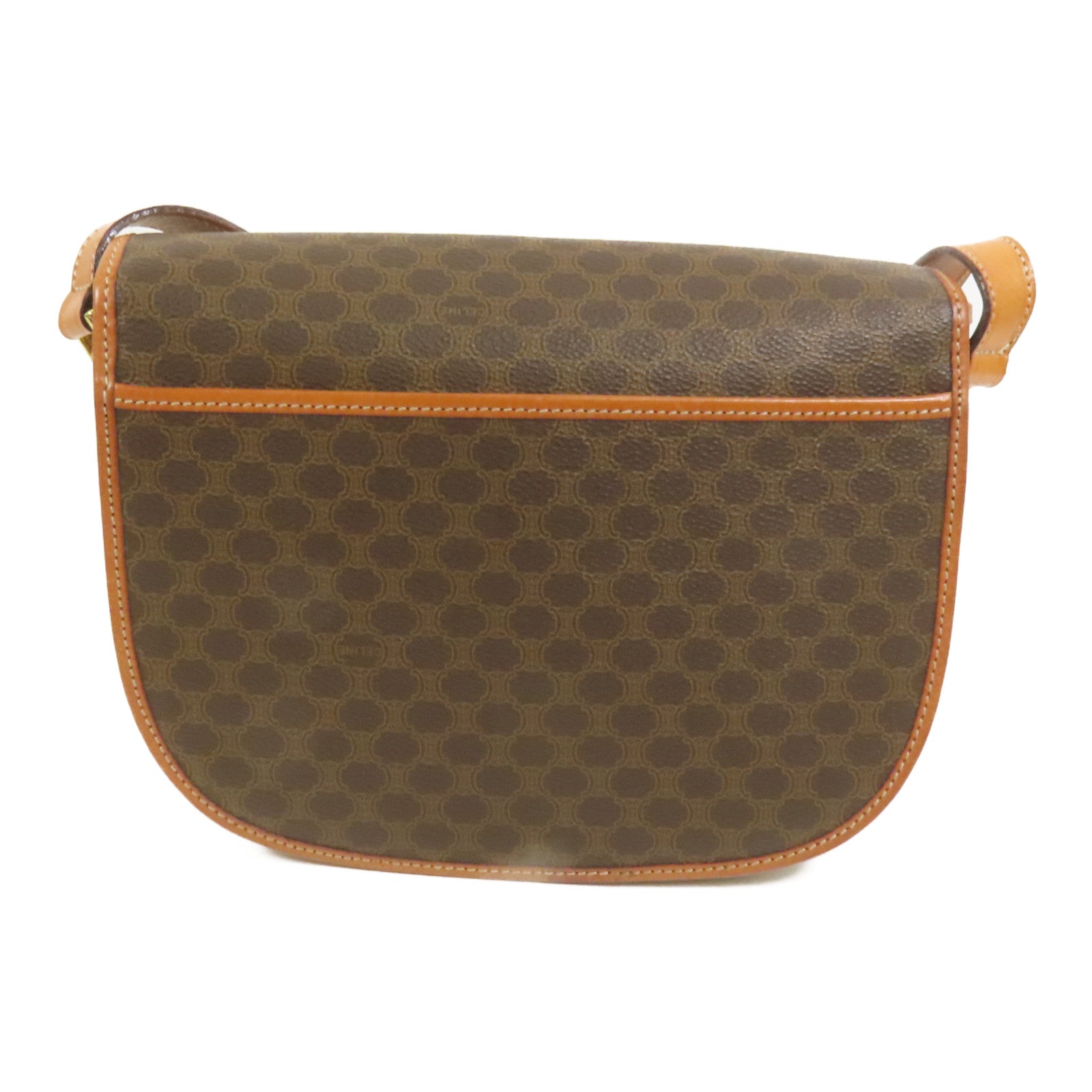 CELINE 塗層帆布Vintage Shoulder Bag金扣肩背袋