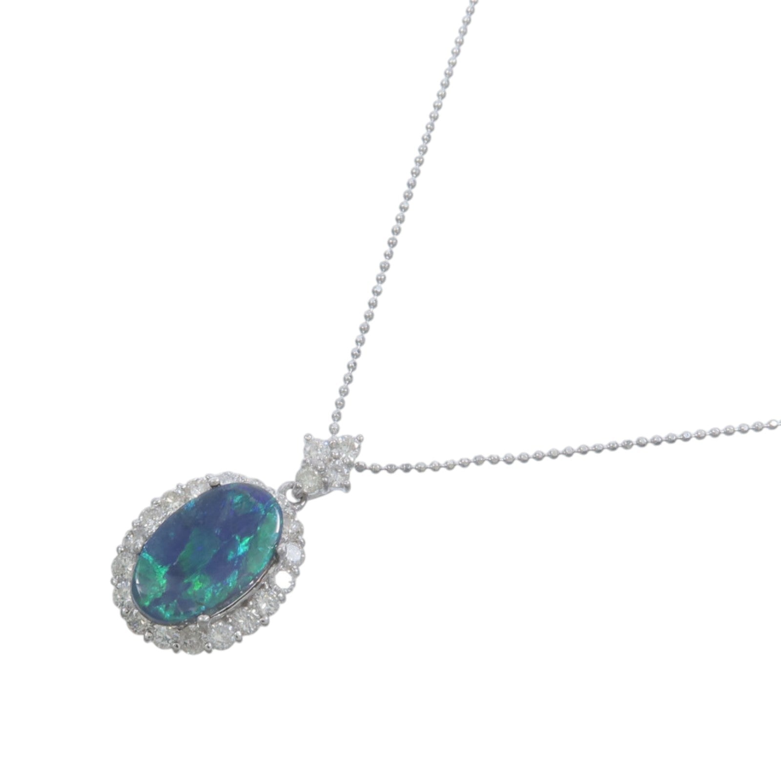 JEWELRY 18K白金Opal Diamond Necklace蛋白石/鑽石項鍊