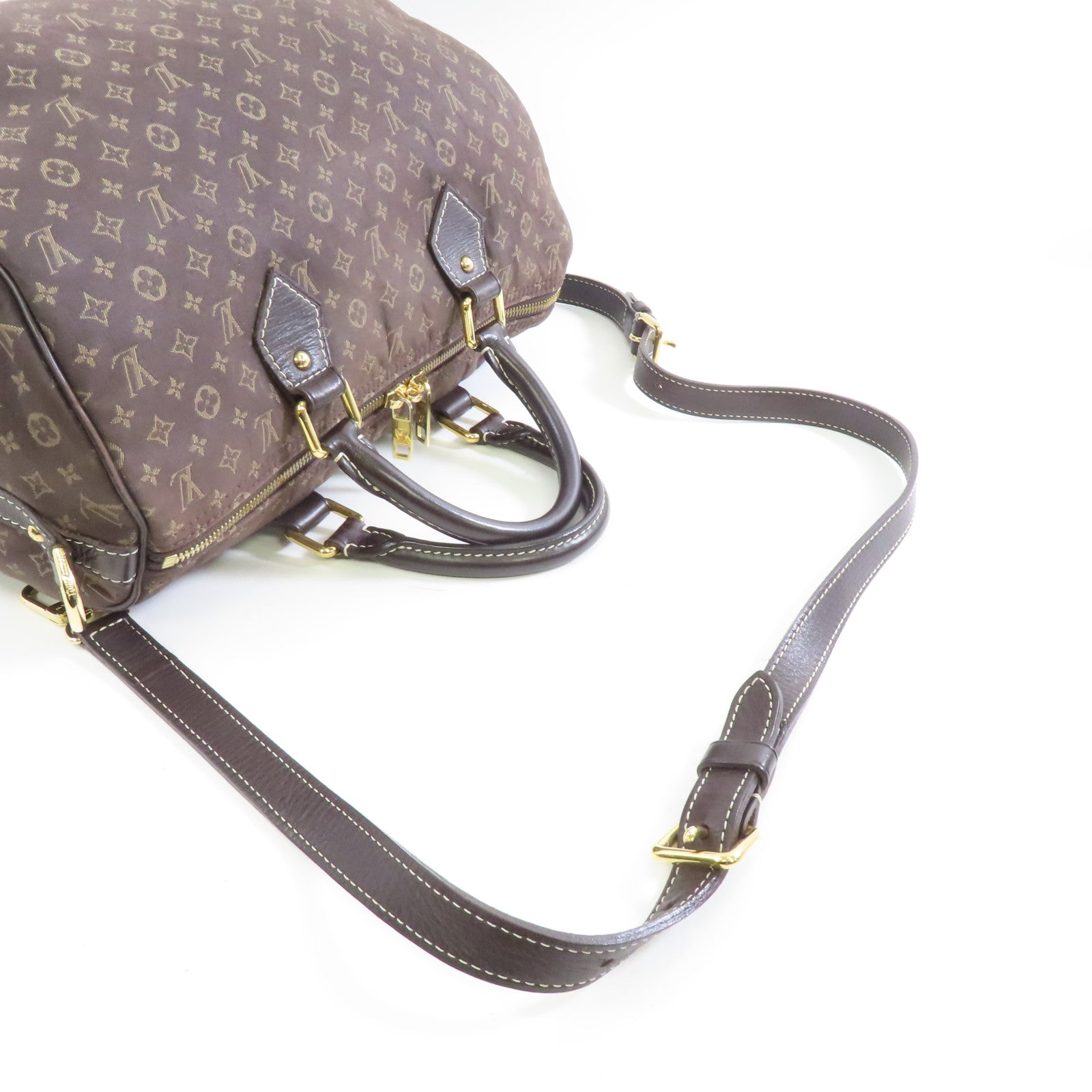 LOUIS VUITTON Monogram Idylle Speedy Bandouliere 30金扣手挽肩背兩用袋棕色