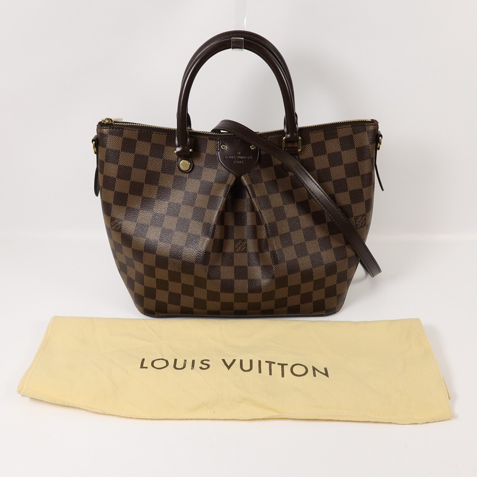 LOUIS VUITTON Damier Ebene Siena MM手挽肩背兩用袋
