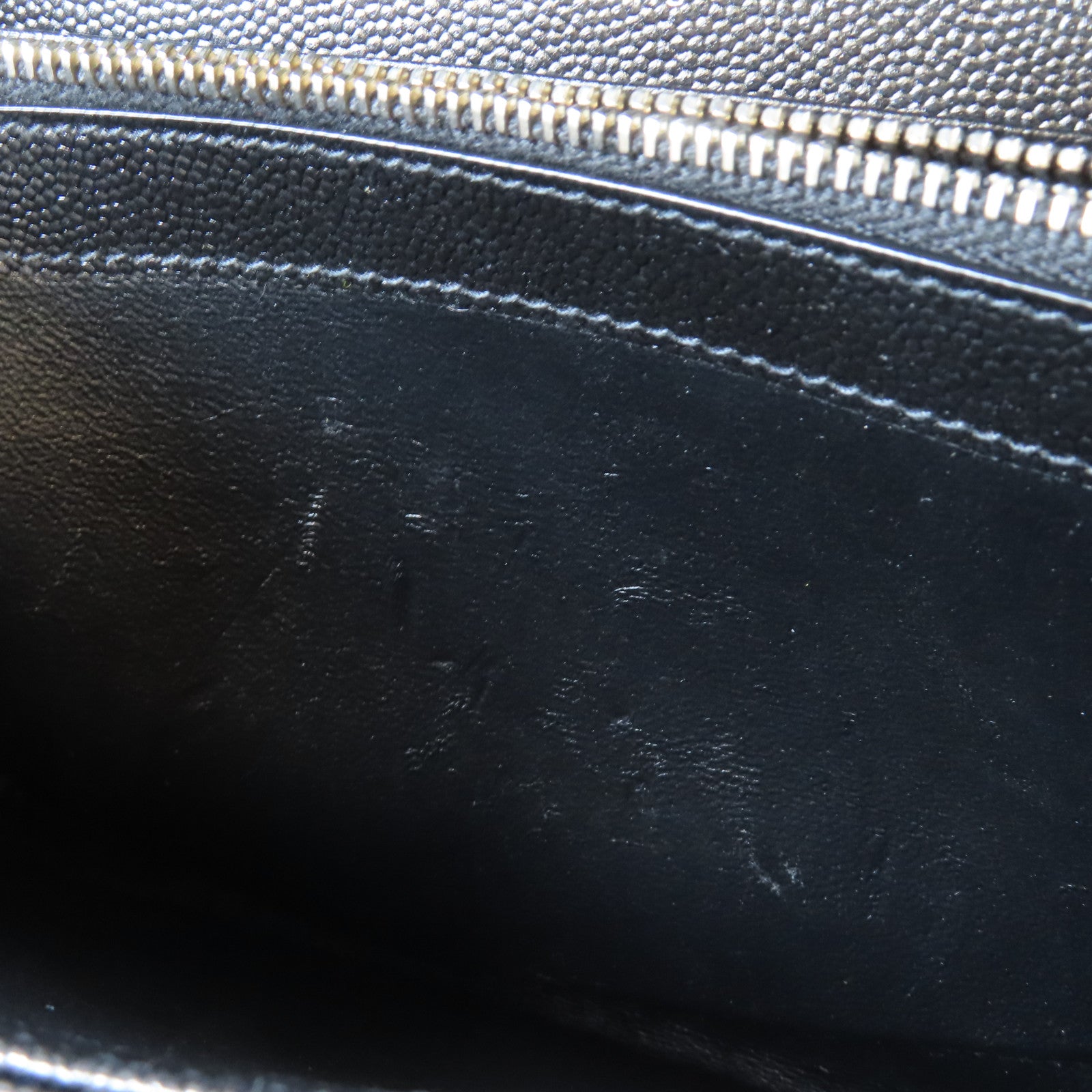 SAINT LAURENT 牛皮皮革Wallet On Chain銀扣鏈帶肩背袋黑色