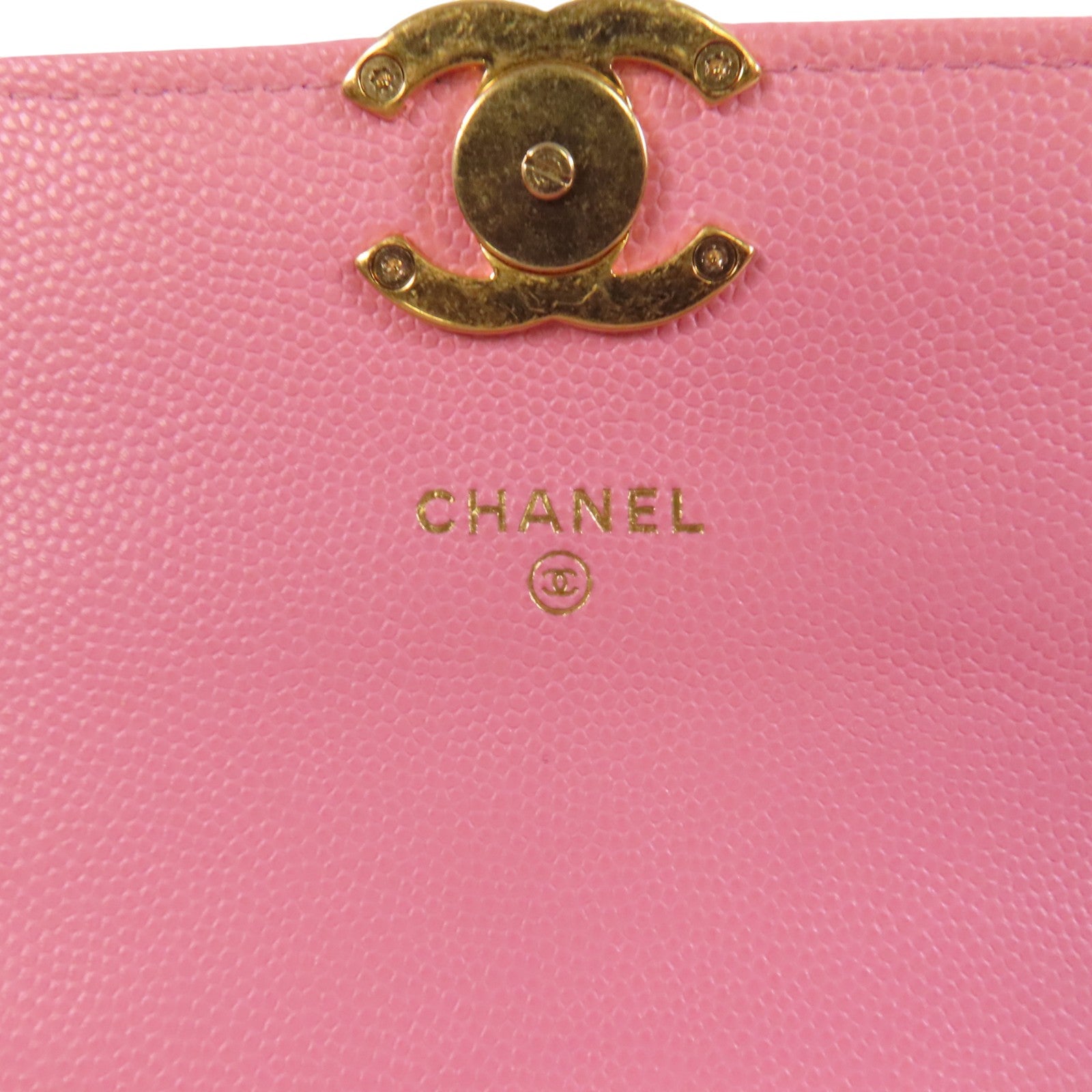CHANEL 牛皮皮革Chain Shoulder Bag金扣鏈帶手挽肩背兩用袋