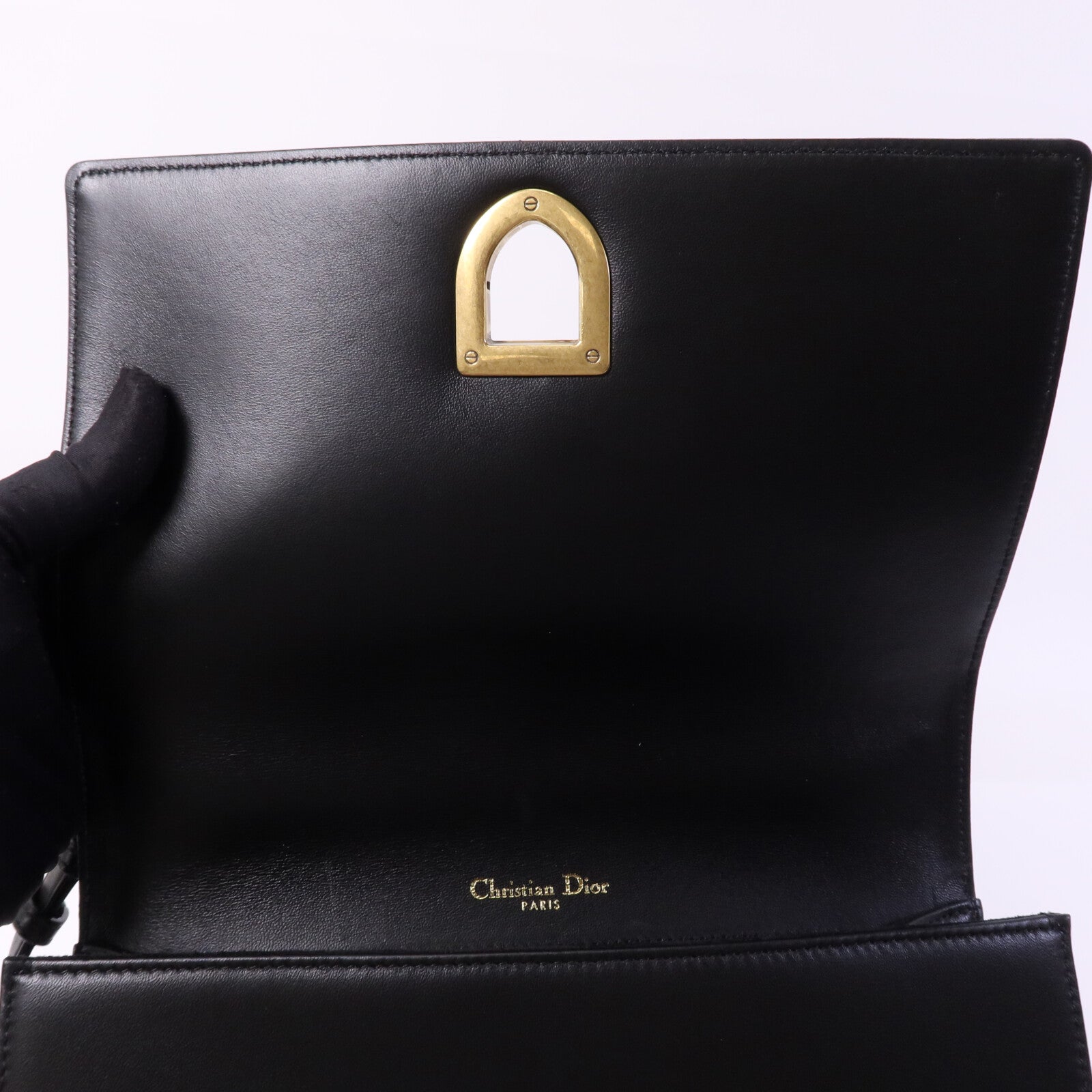 Dior 牛皮皮革Diorama金扣肩背袋