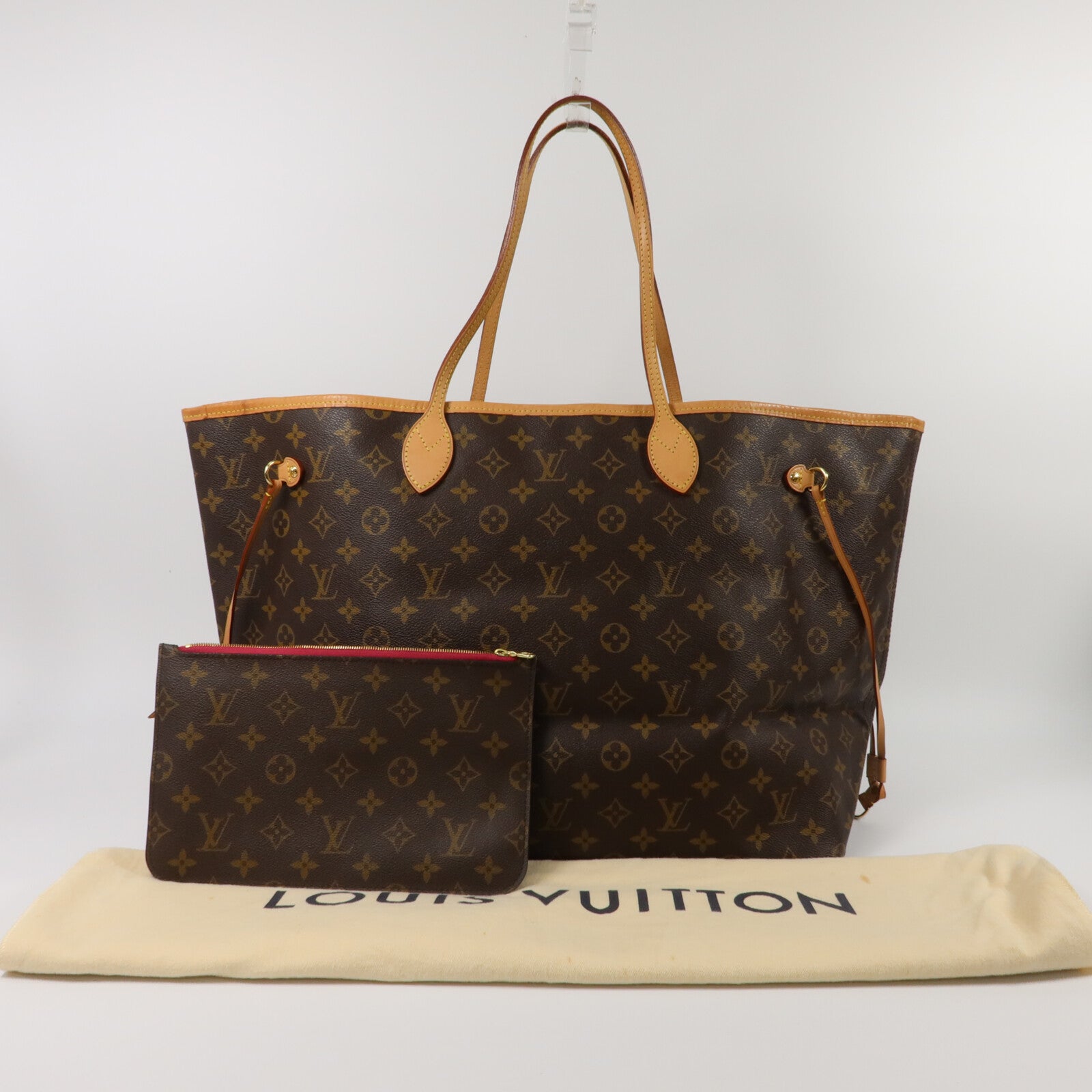 LOUIS VUITTON Monogram Neverfull GM Tote Bag金扣肩背袋