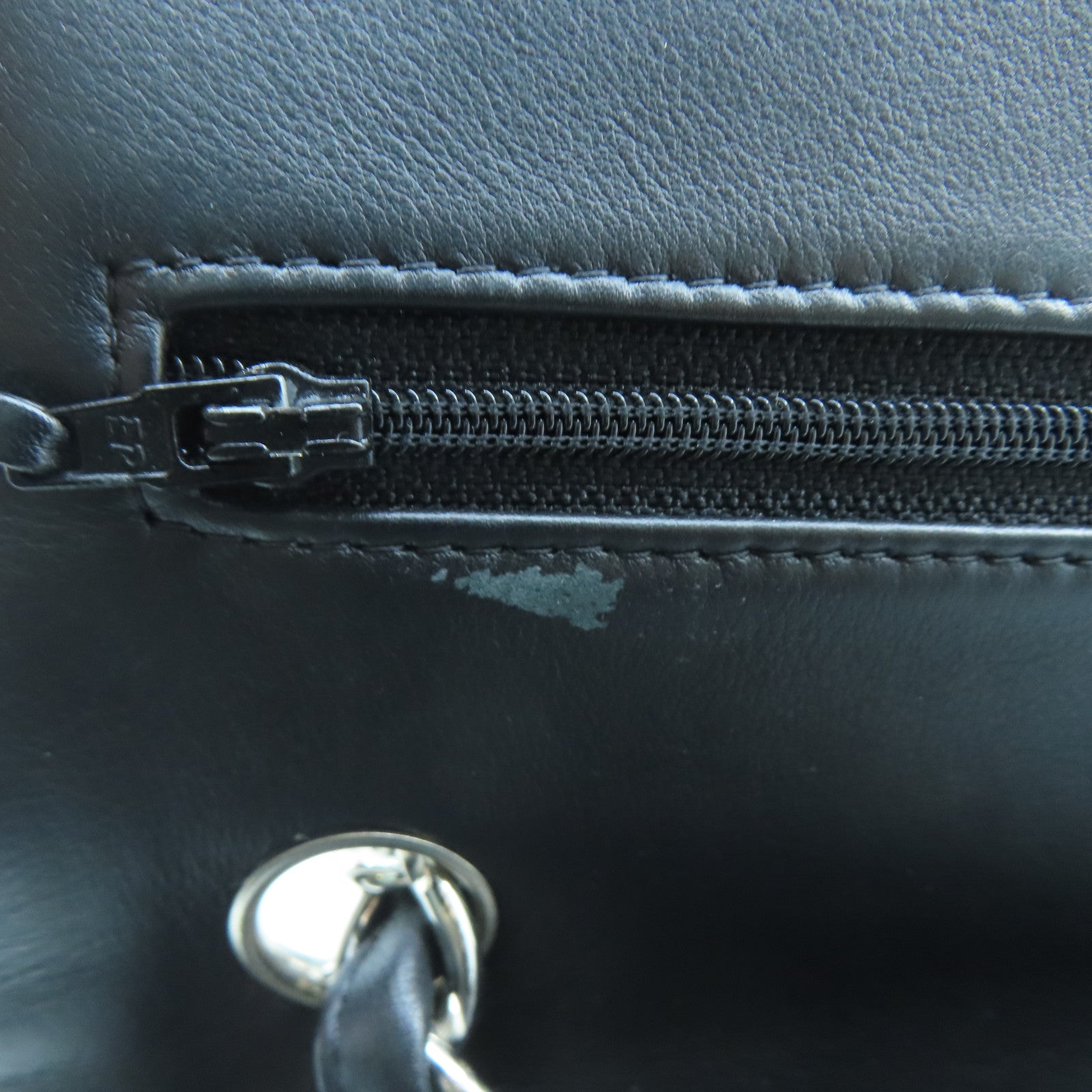 CHANEL 漆皮l皮革Chain Shoulder Bag銀扣鏈帶肩背袋綠色