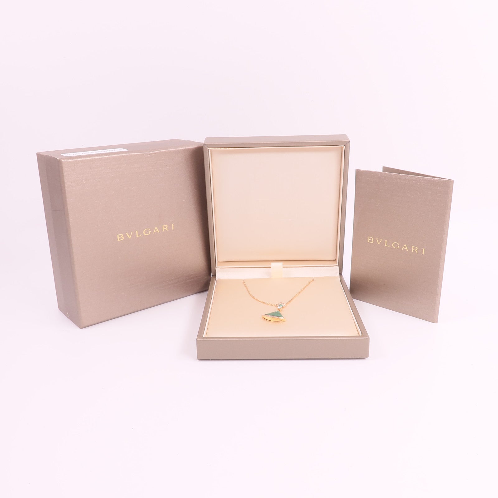 BVLGARI 18K玫瑰金Divas' Dream Necklace孔雀石/鑽石項鍊